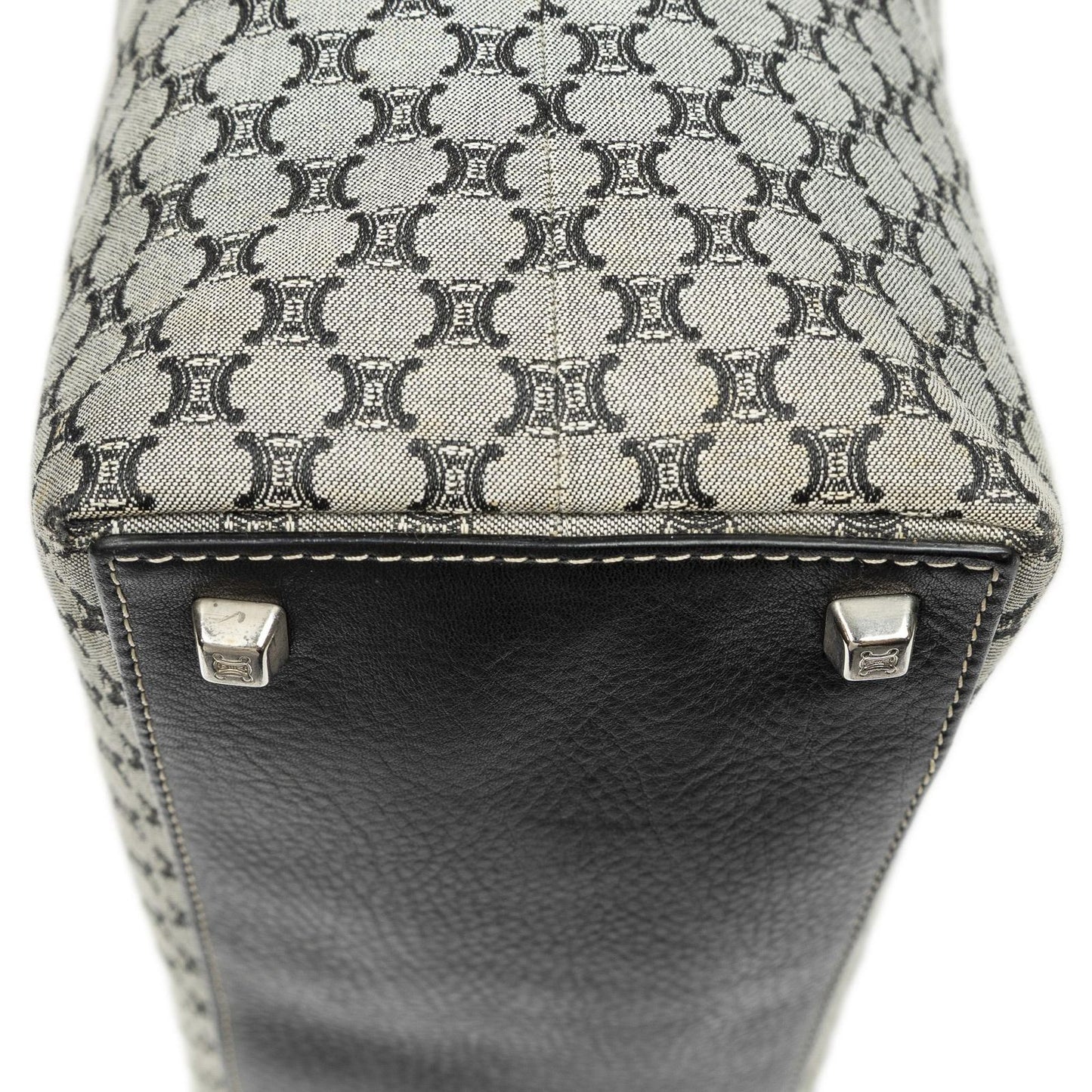 Celine Vertical Tote Black Gray Macadam Canvas — view 8