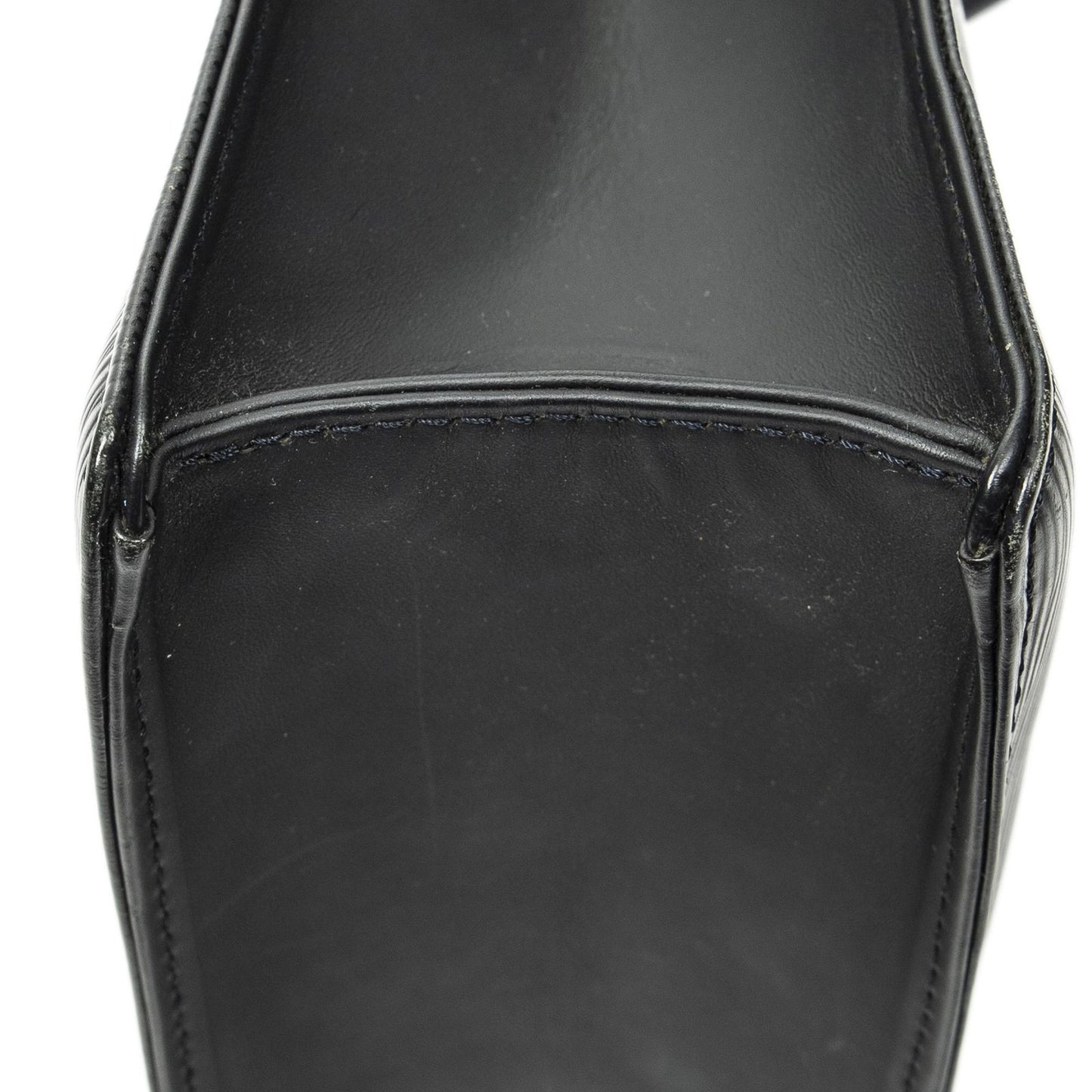 Louis Vuitton Sac Plat Black Epi Handbag — view 8