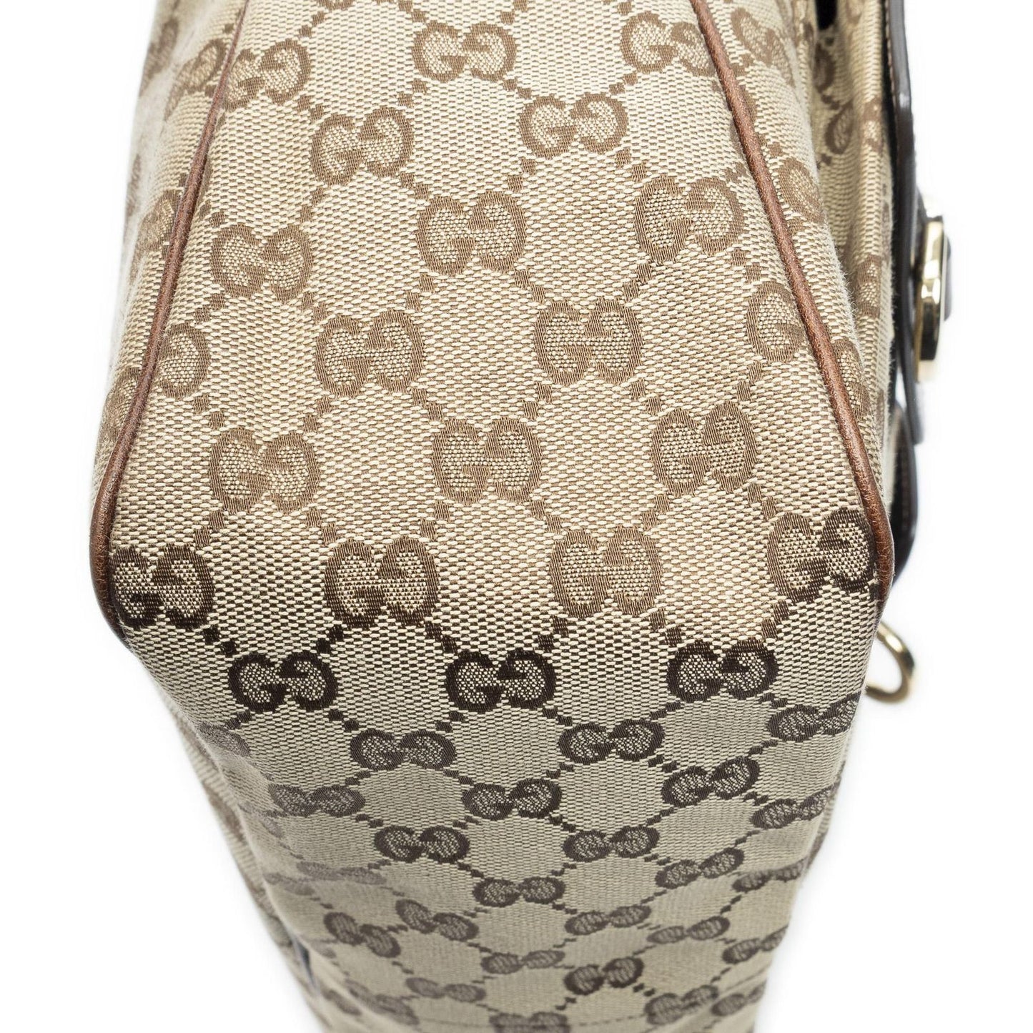 Gucci Medium Abbey Pocket Hobo Beige Brown GG Canvas — view 8