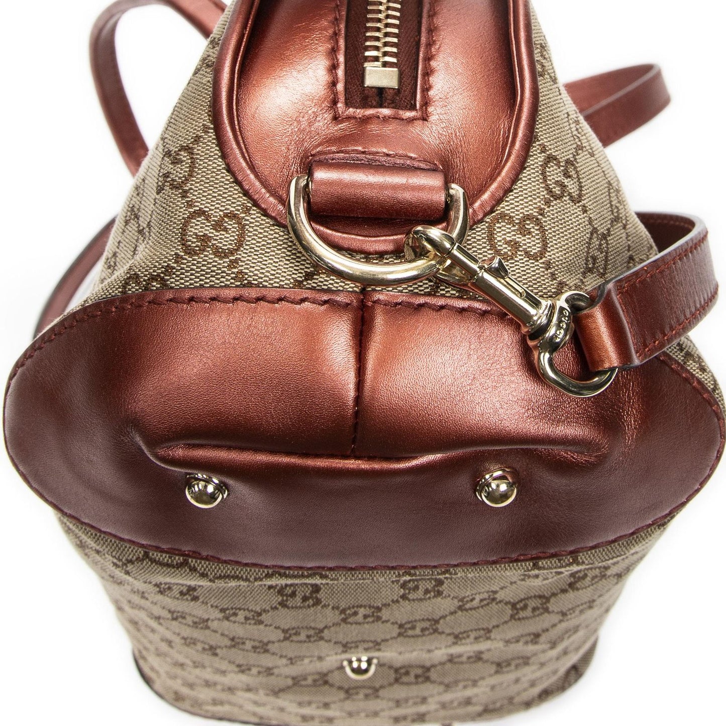 Gucci Heartbit Satchel Beige GG Canvas — view 8