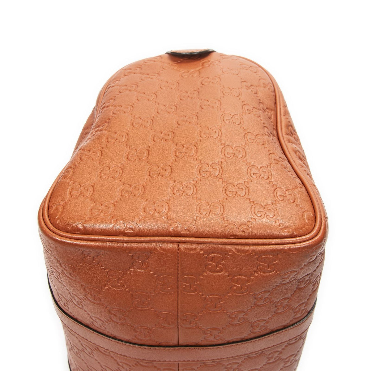 Gucci Medium Boston Orange Guccissima Handbag — view 8