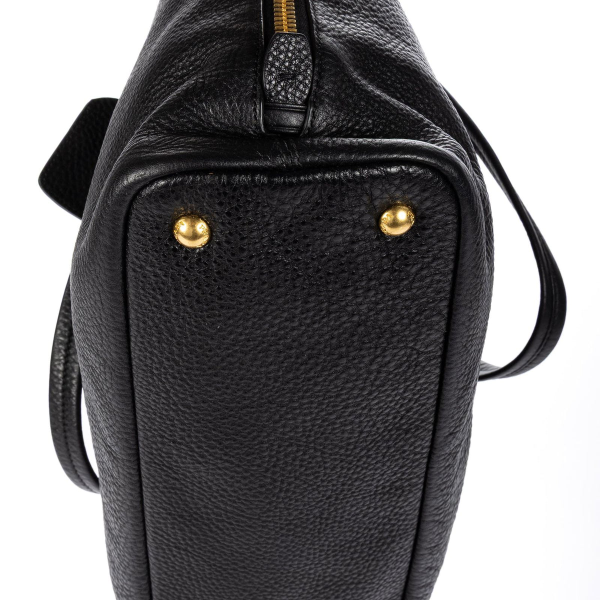 Prada 2-Way Tote Black Vitello Daino — view 8
