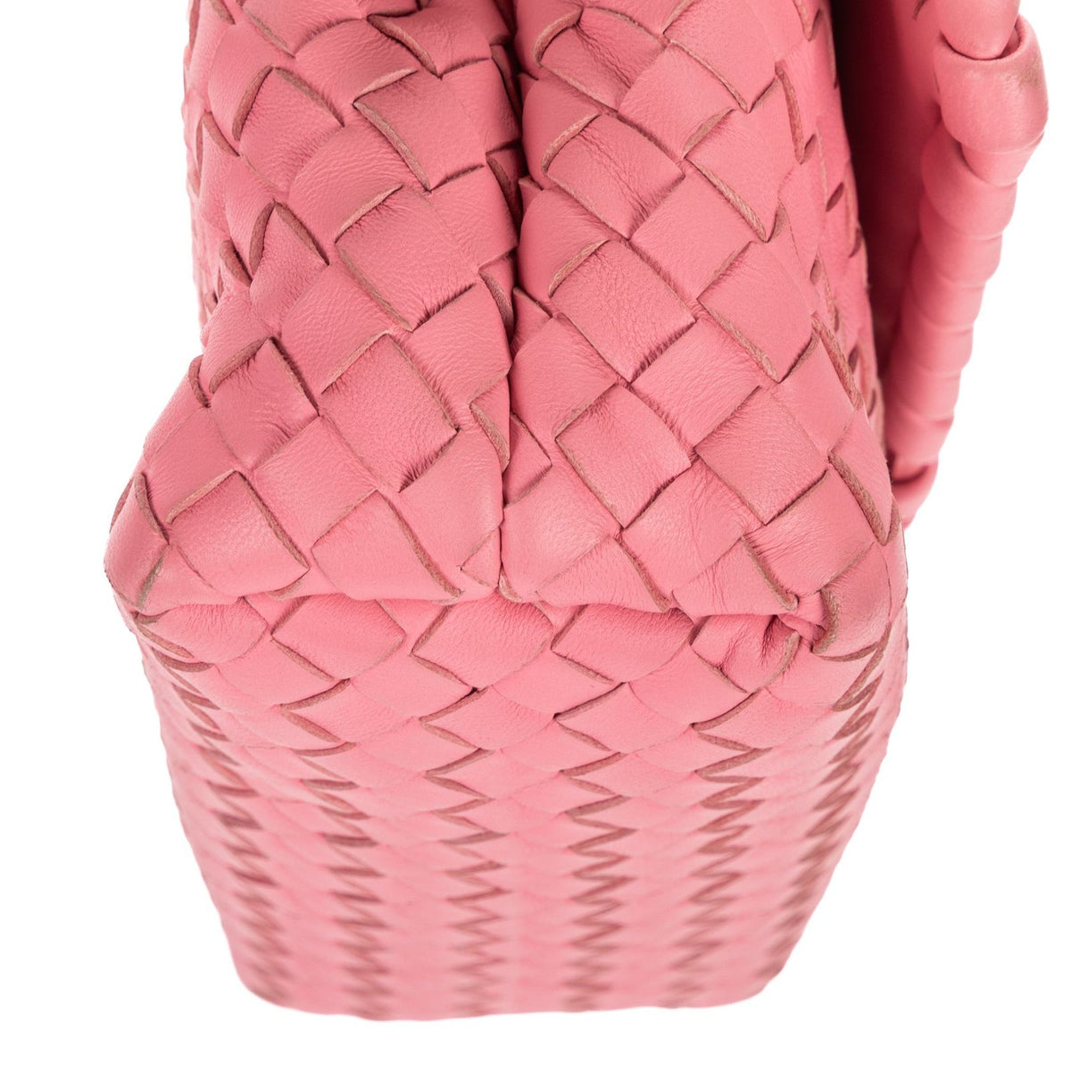 Bottega Veneta Baby Olympia Pink Intrecciato Leather Shoulder Bag — view 8
