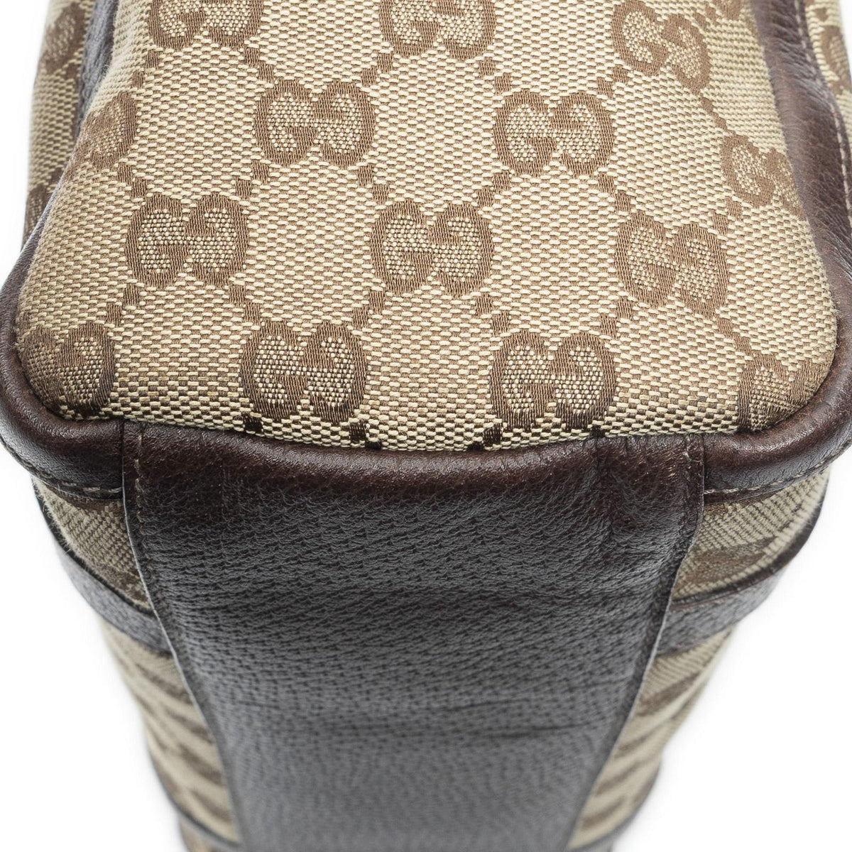 Gucci Abbey Boston Beige Brown GG Canvas Shoulder Bag — view 8