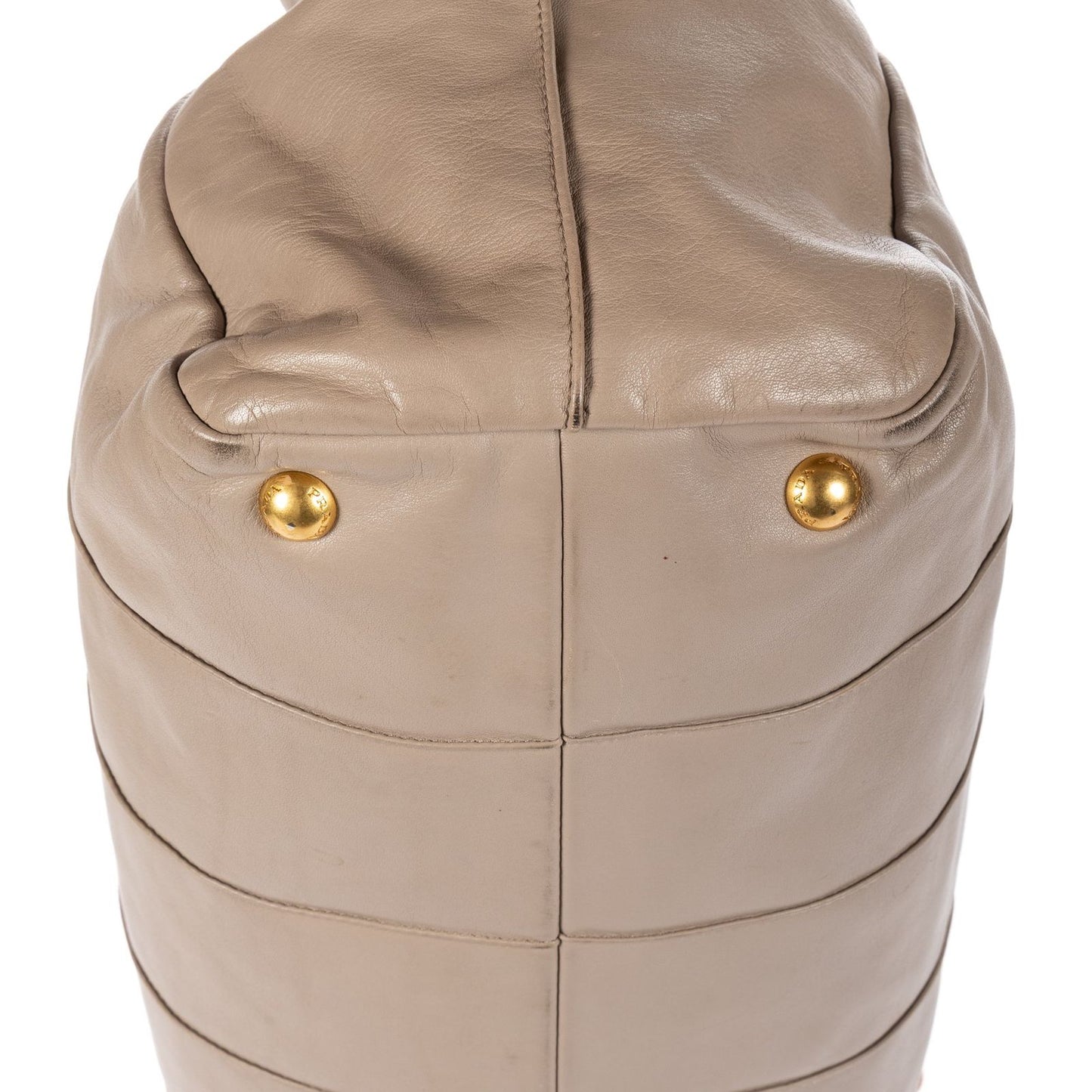 Prada Pomiche Chain Handle Hobo Gray Calfskin Leather — view 8