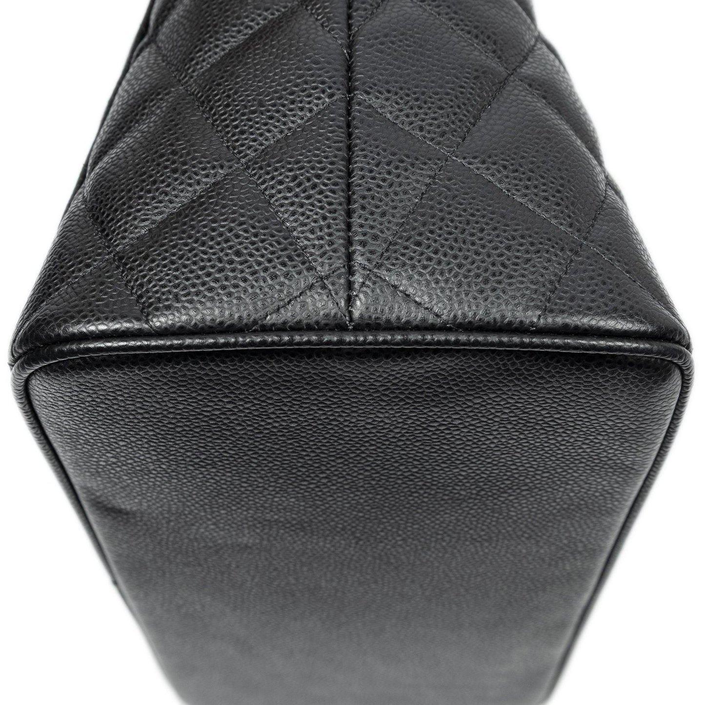 Chanel Timeless Medallion Tote Black Quilted Caviar Leather — view 8