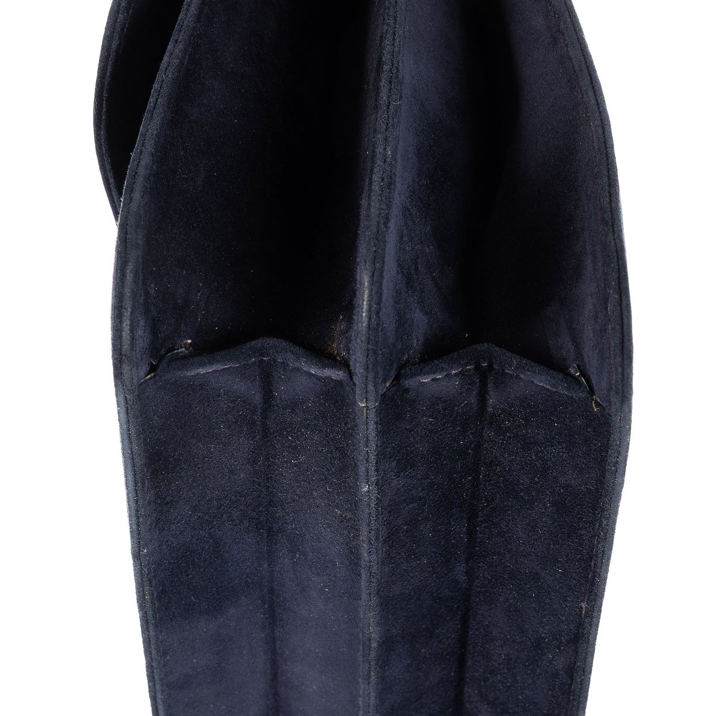 Gucci Vintage Flap Bag Navy Suede Leather — view 8