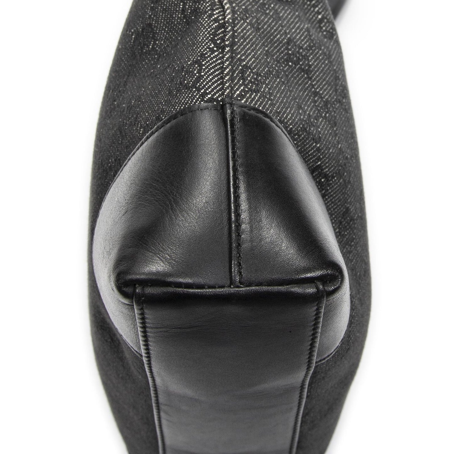 Gucci GG Hobo Shoulder Bag Black Denim Canvas — view 8