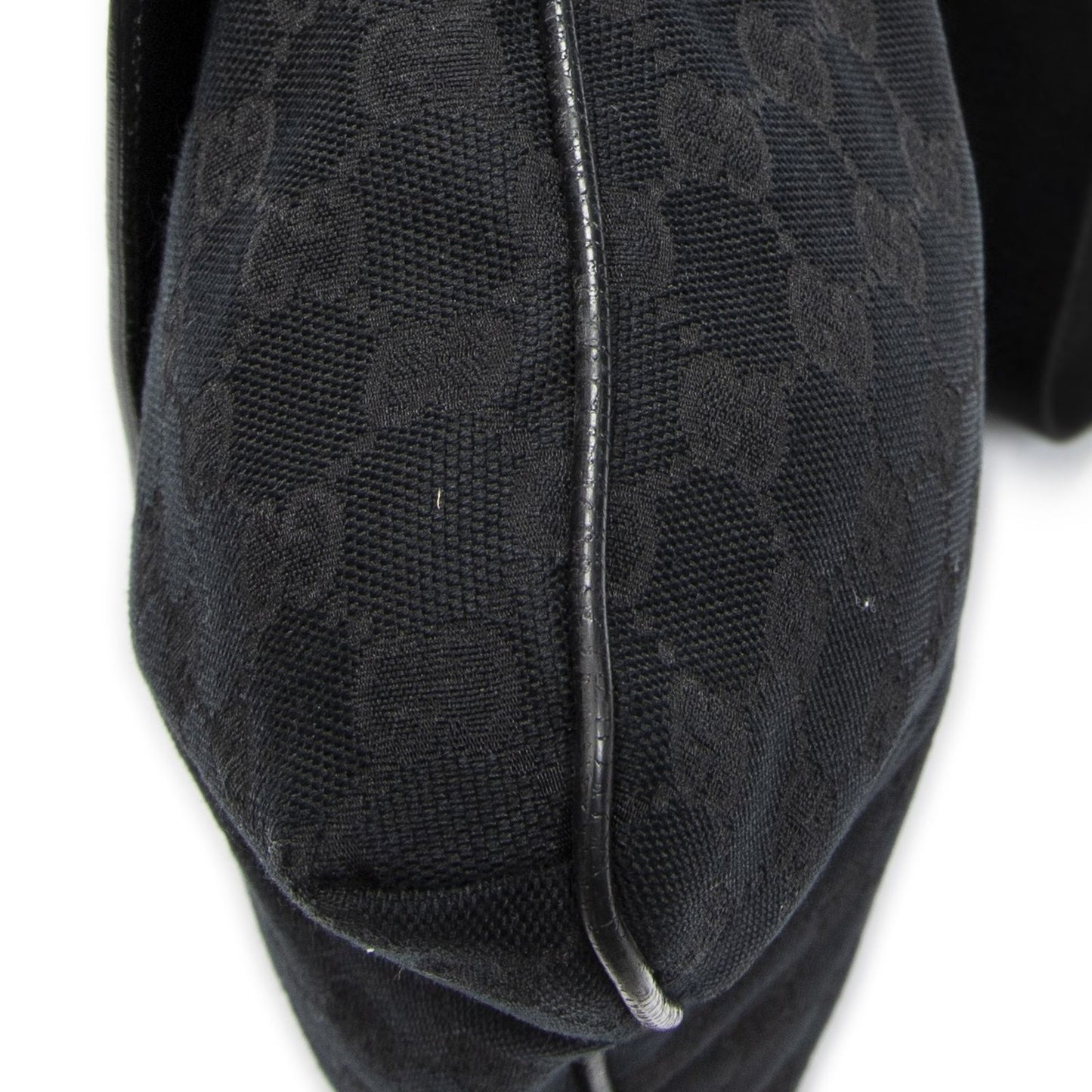 Gucci Front Pocket Messenger Bag Black GG Canvas — view 8
