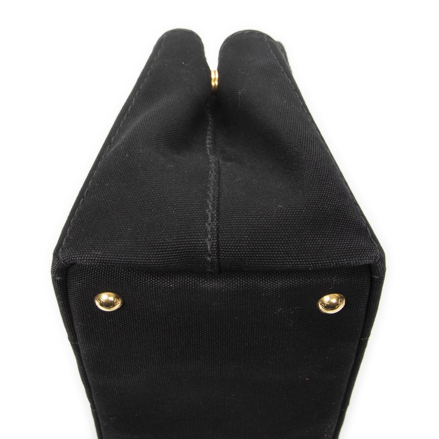 Prada Canapa Small Tote Black Canvas — view 8