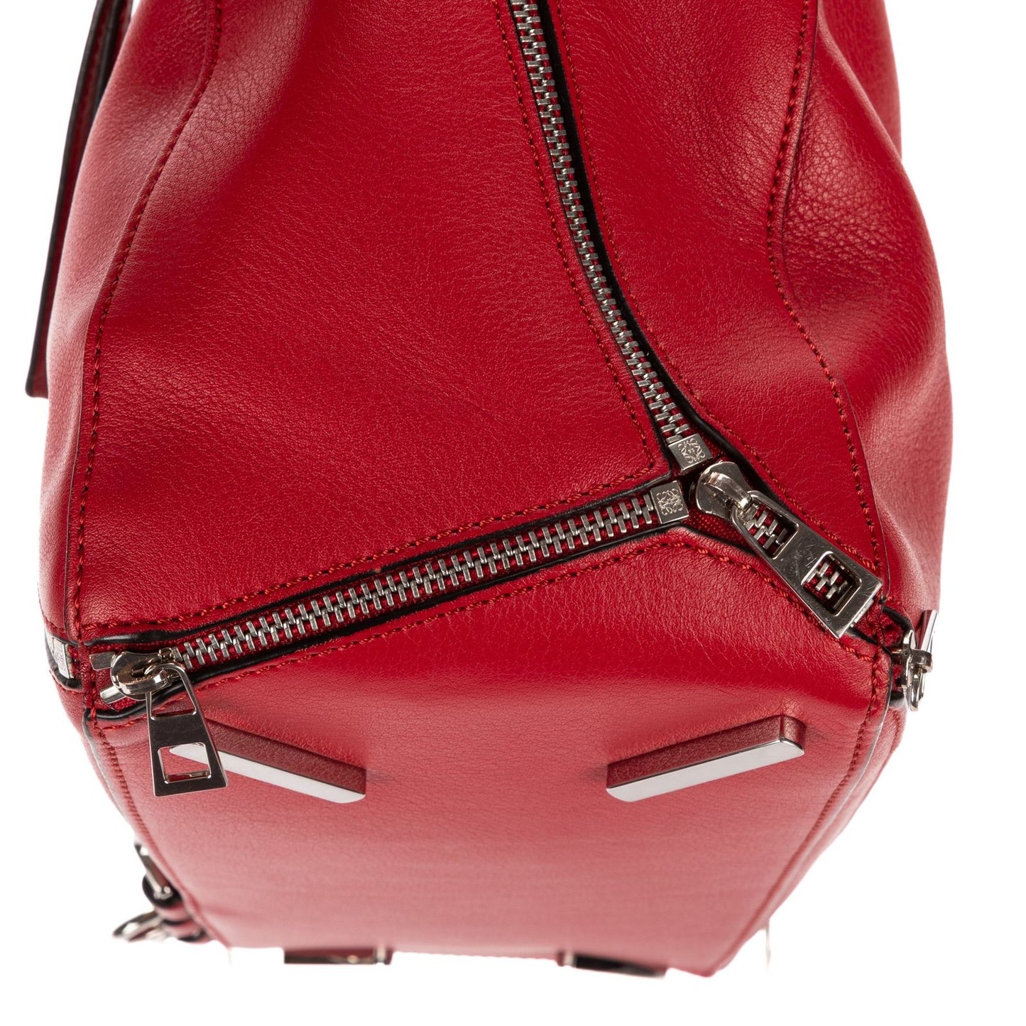 Loewe Medium Puzzle Bag Red Spike Calfskin Leather — view 8