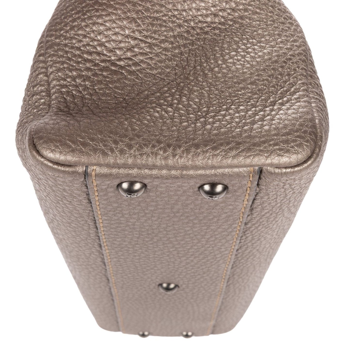 Fendi Medium Peekaboo Gray Selleria Leather Handbag — view 8