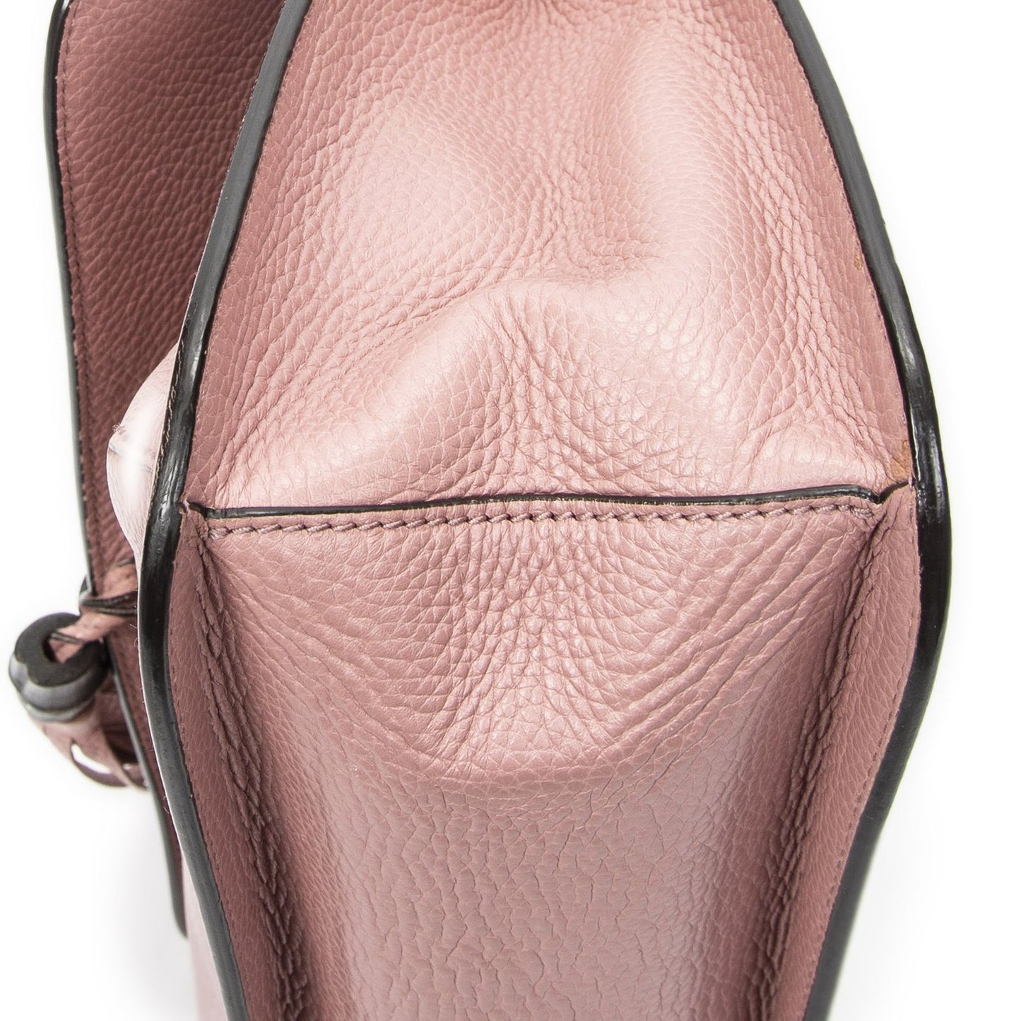 Gucci Medium Bamboo Daily Flap Bag Pink Grain Calfskin Leather — view 8