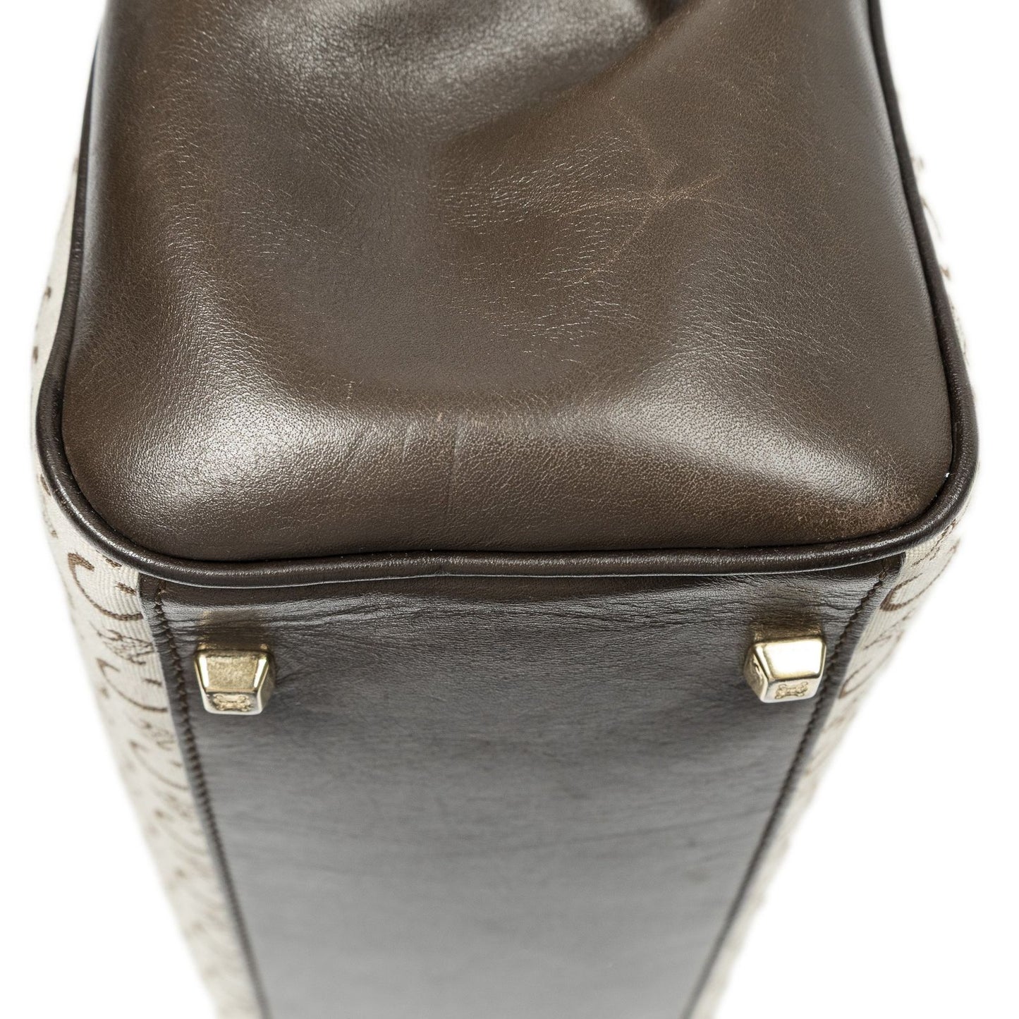 Celine Vintage Document Tote Ivory Dark Brown C Macadam Canvas — view 8