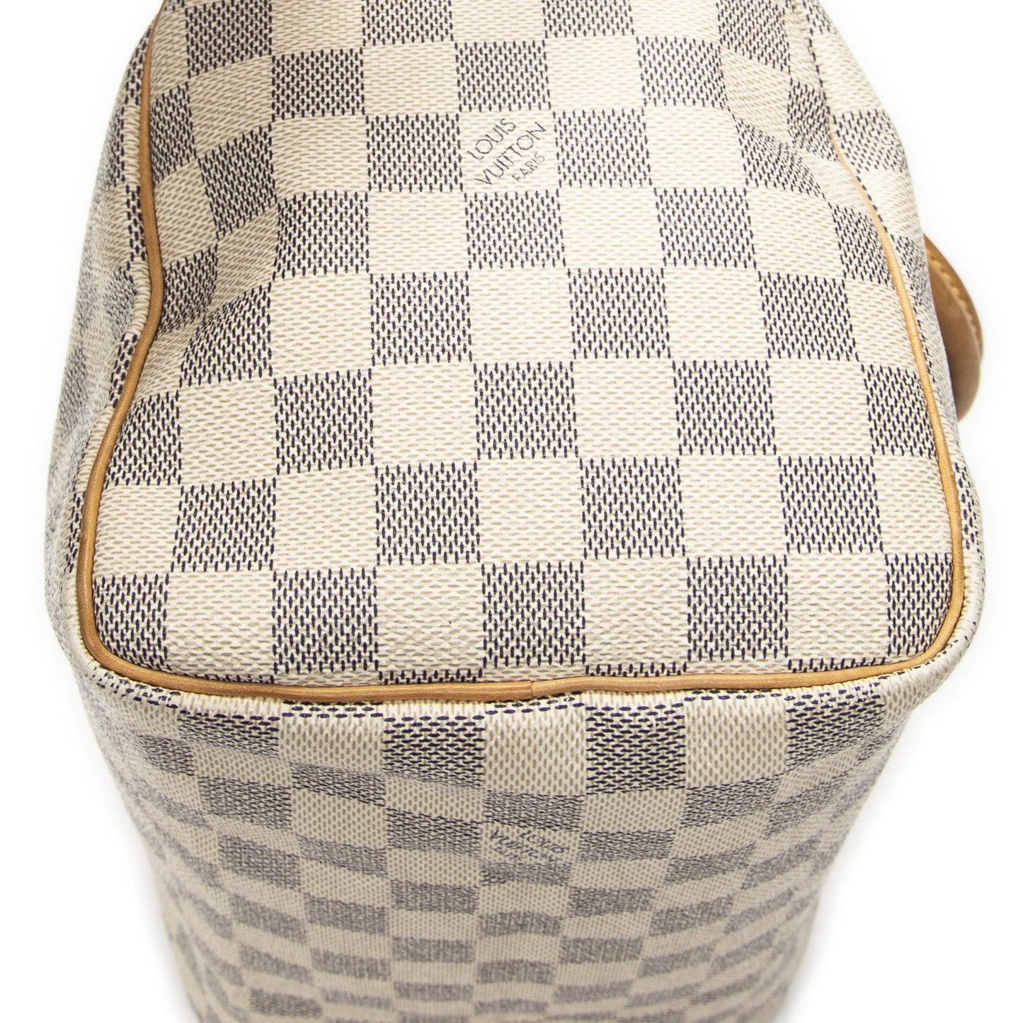 Louis Vuitton Speedy Ivory Damier Azur Handbag — view 8