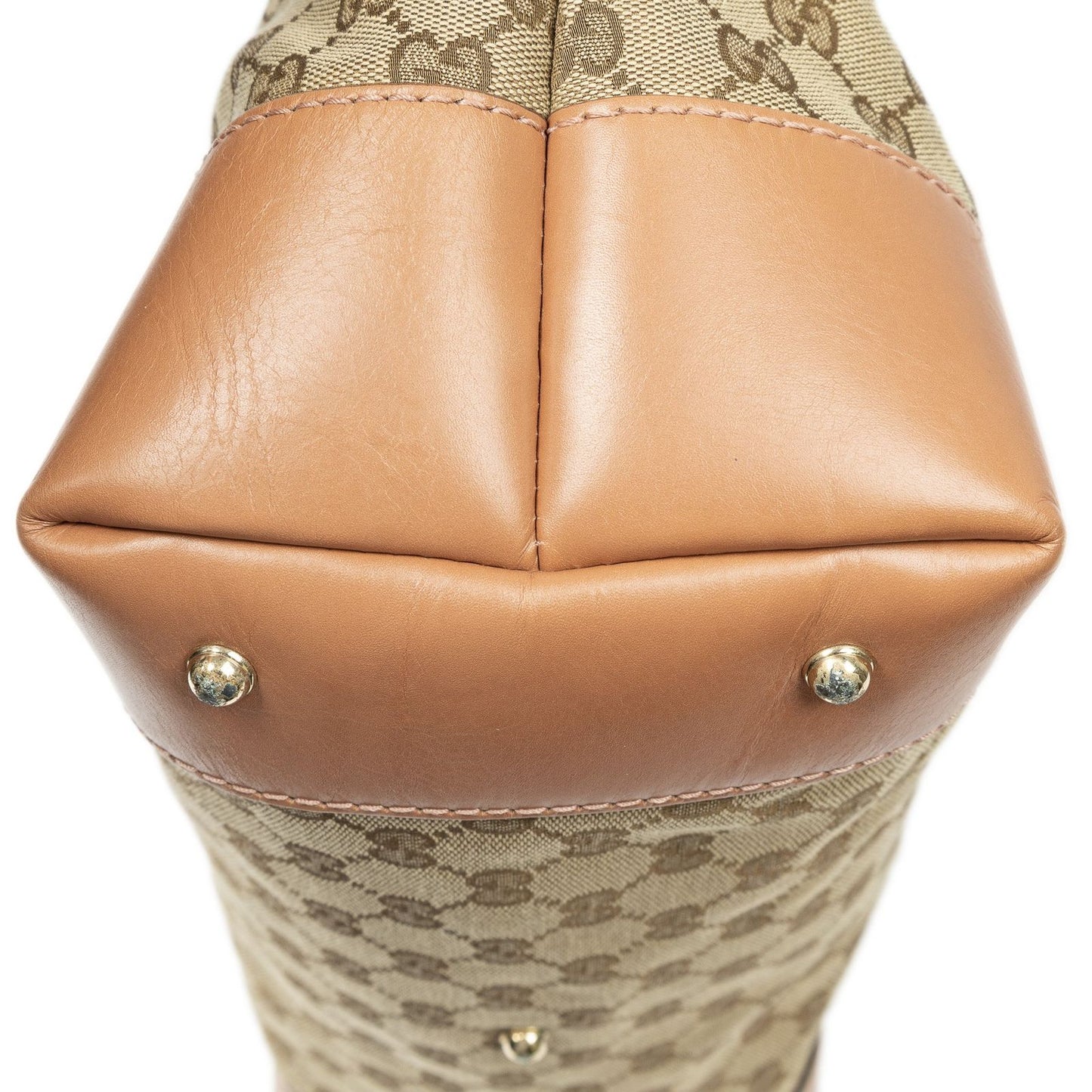 Gucci Heartbit Open Tote Light Orange Beige GG Canvas — view 8