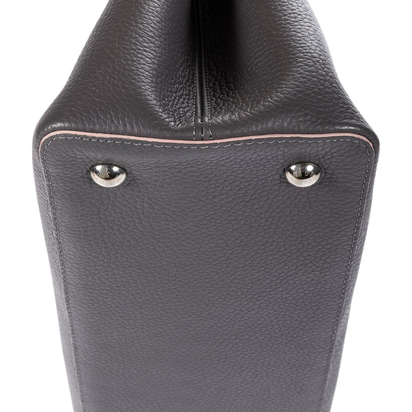 Louis Vuitton Capucines Gray Taurillon Clemence Leather Shoulder Bag — view 8
