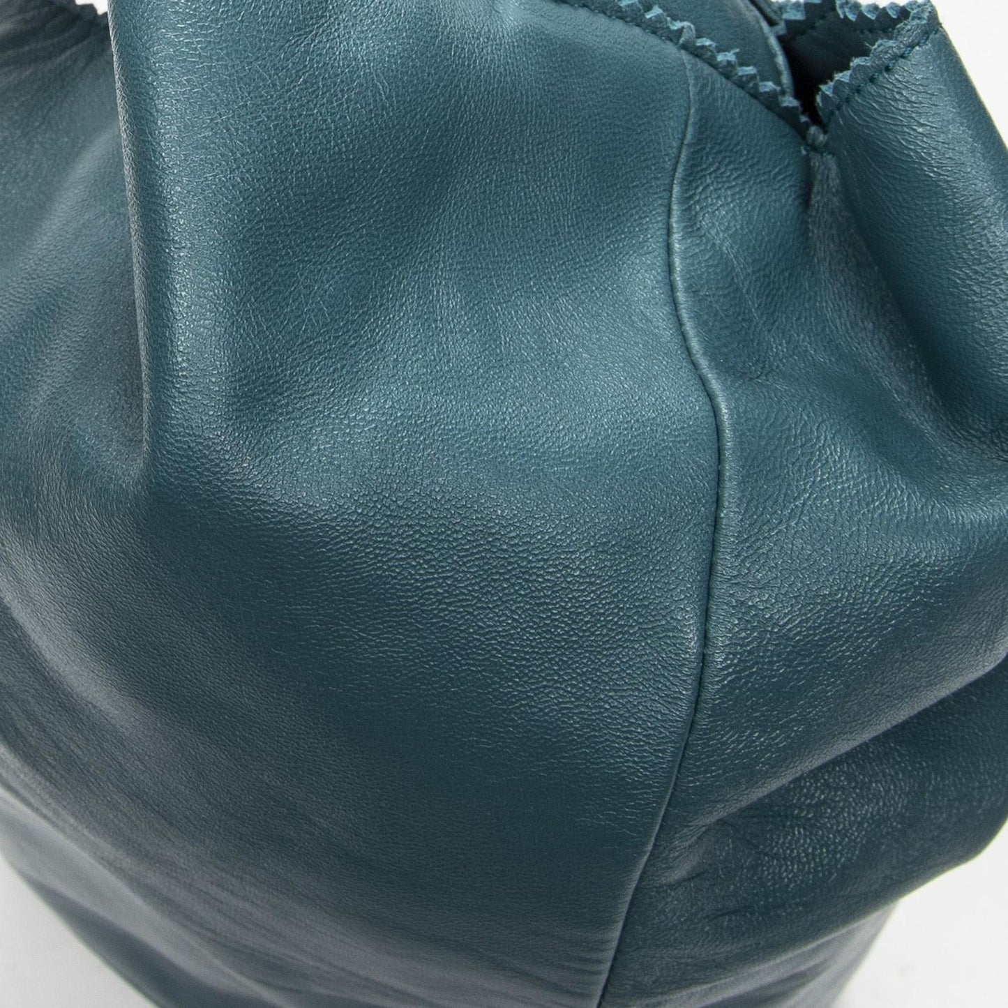 Loewe Large Airbrissahobo Teal Calfskin Leather Shoulder Bag — view 8