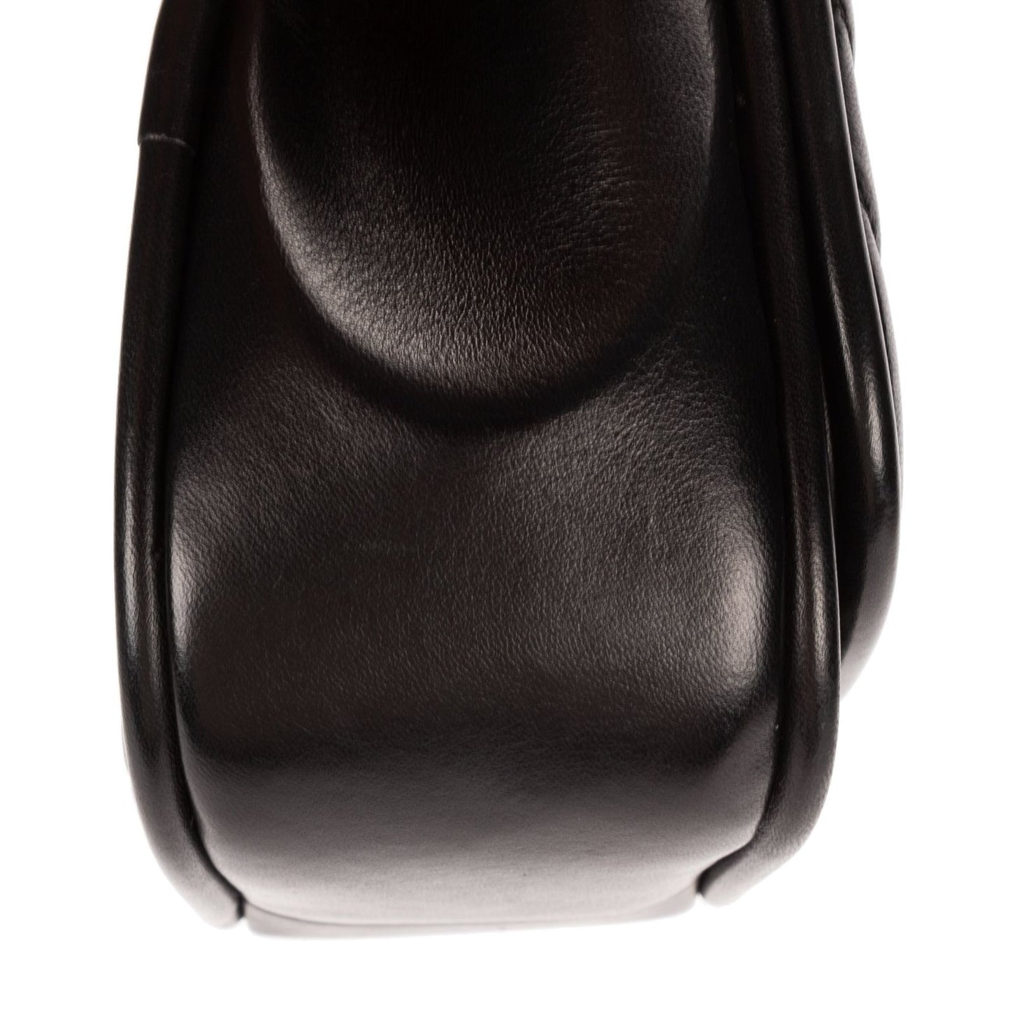 Chanel Reverse Top Handle Chevron Flap Bag Black Lambskin — view 8