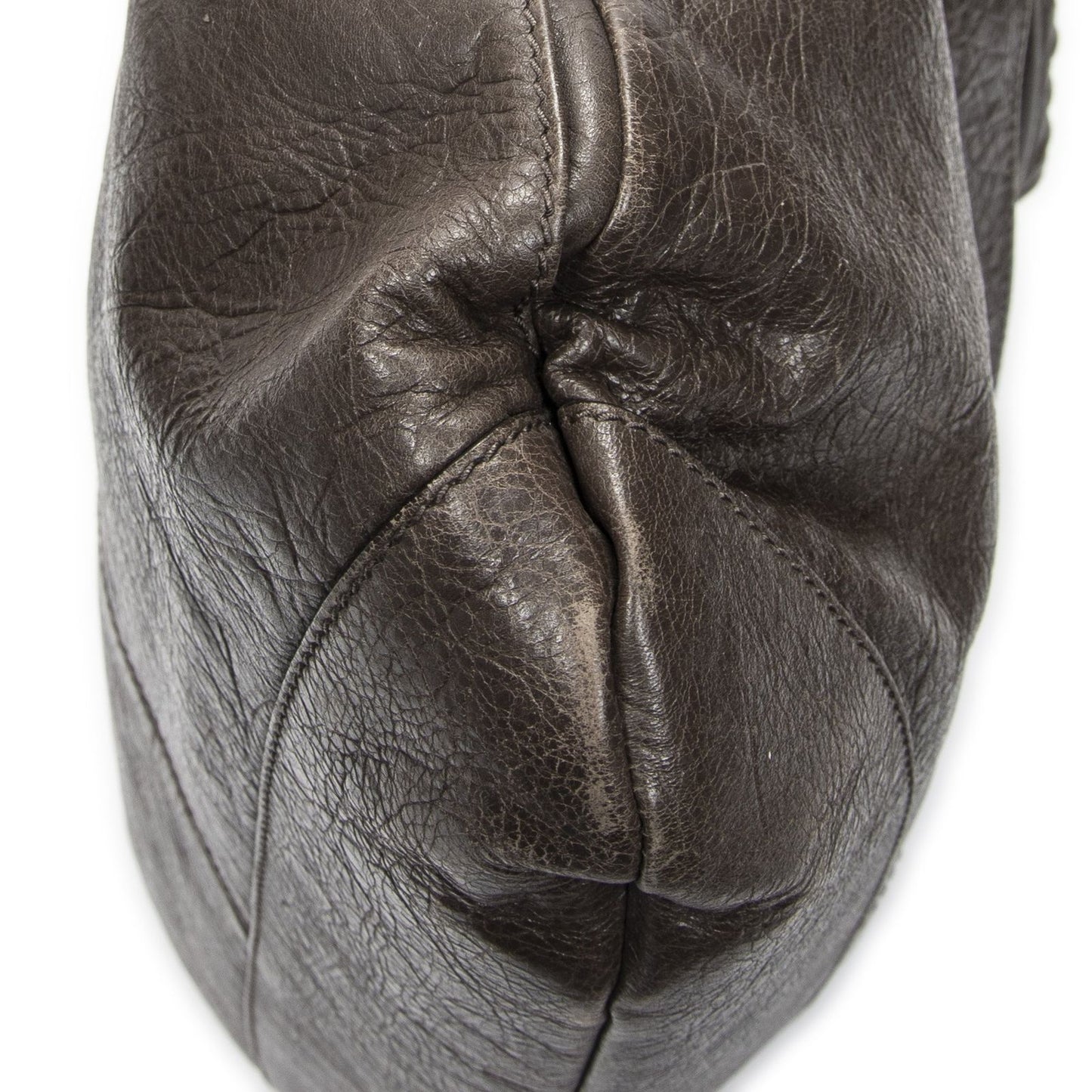 Balenciaga Classic Square Brown Distressed Calfskin Leather Shoulder Bag — view 8