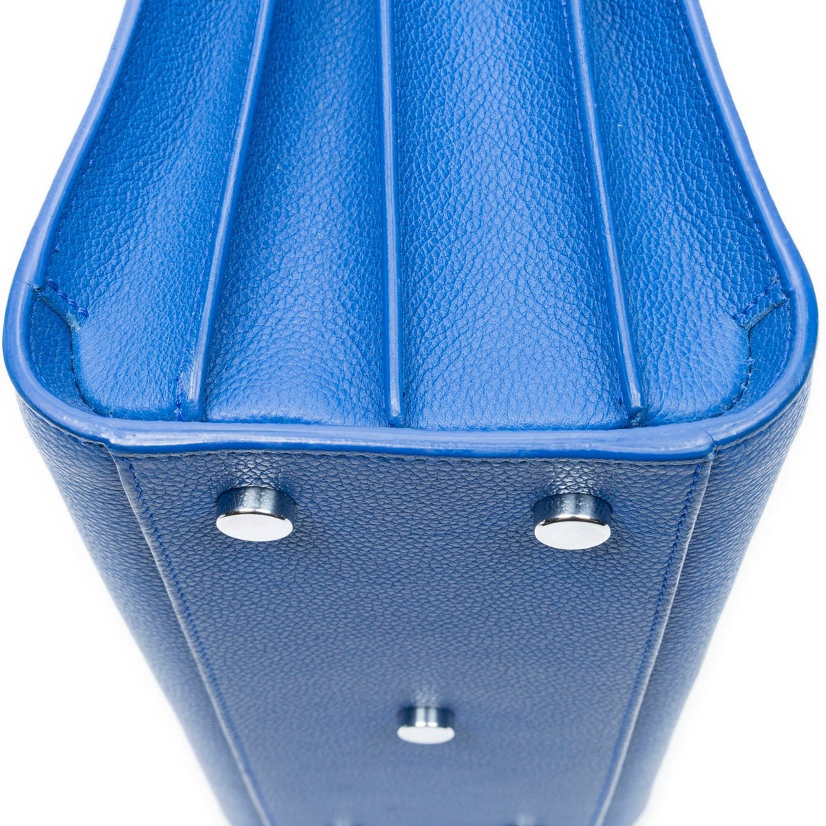 Saint Laurent Nano Sac de Jules Blue Grain Calfskin Leather Shoulder Bag — view 8