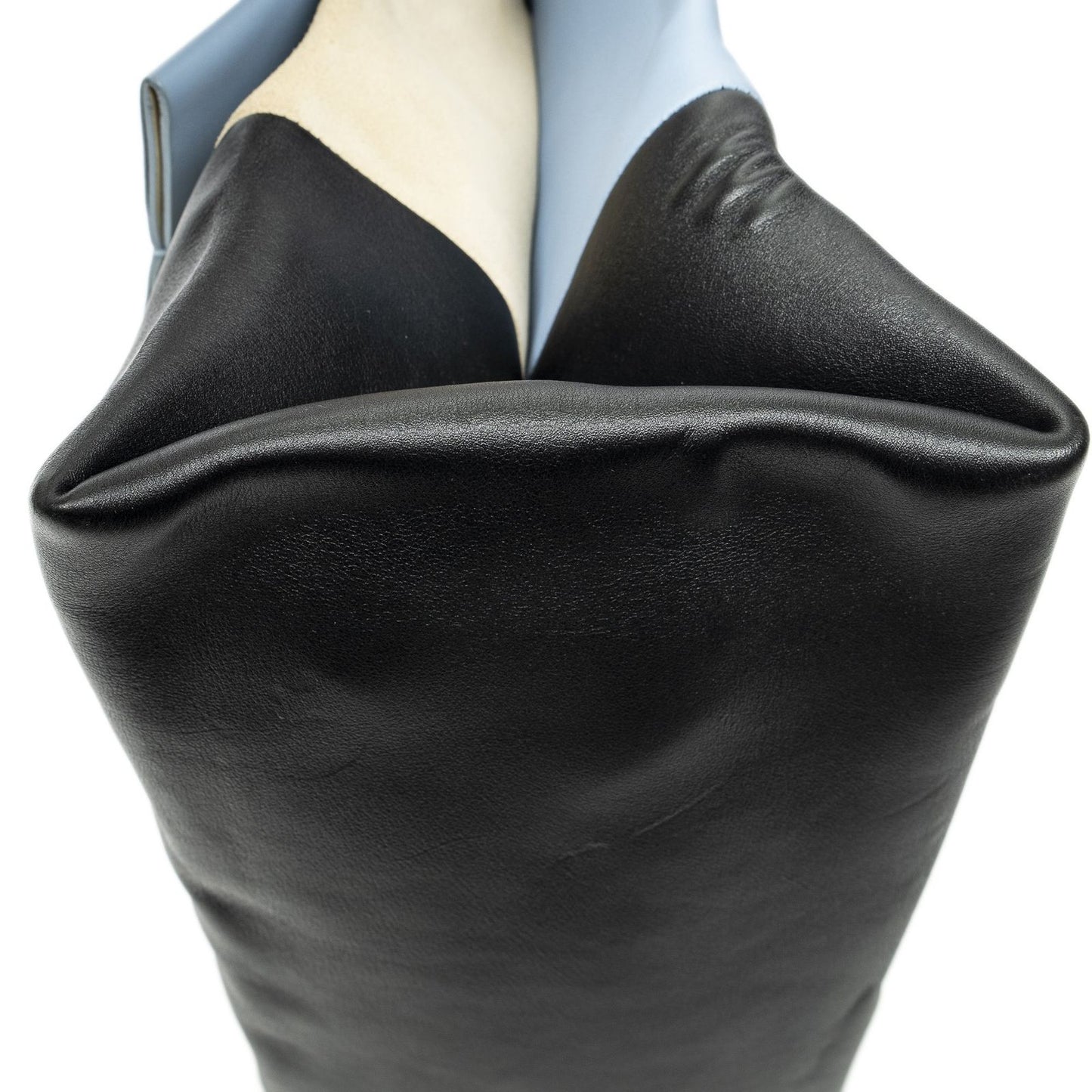 Celine All Soft Bag Light Blue Black Beige Calfskin Leather — view 8
