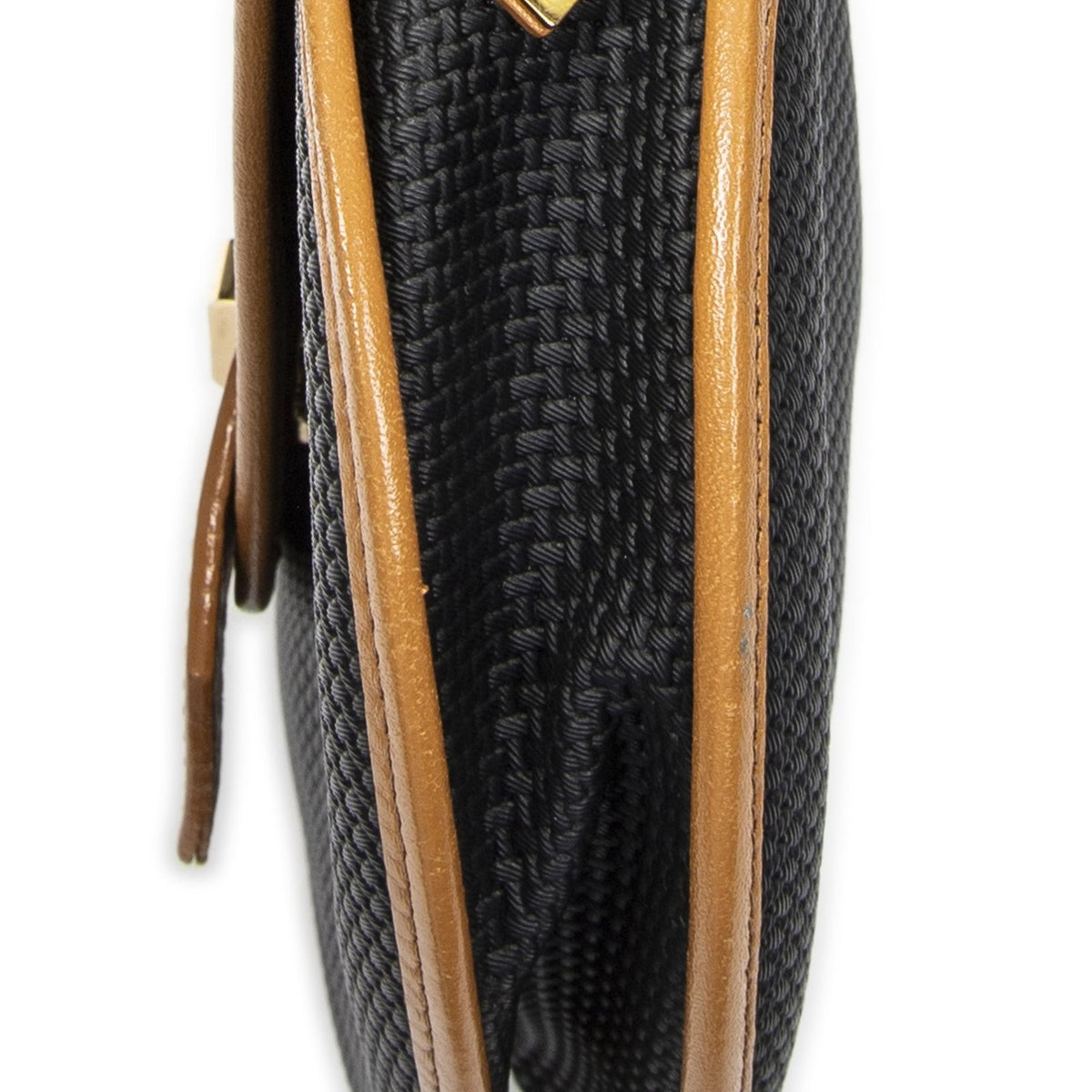 Saint Laurent Vintage Flap Bag Crossbody Black Tang Gogh Canvas — view 8