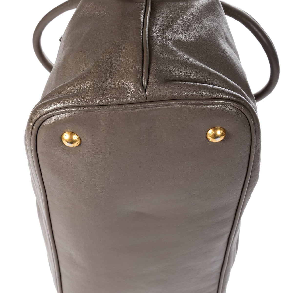 Prada Soft Tote Gray Smooth Leather — view 8