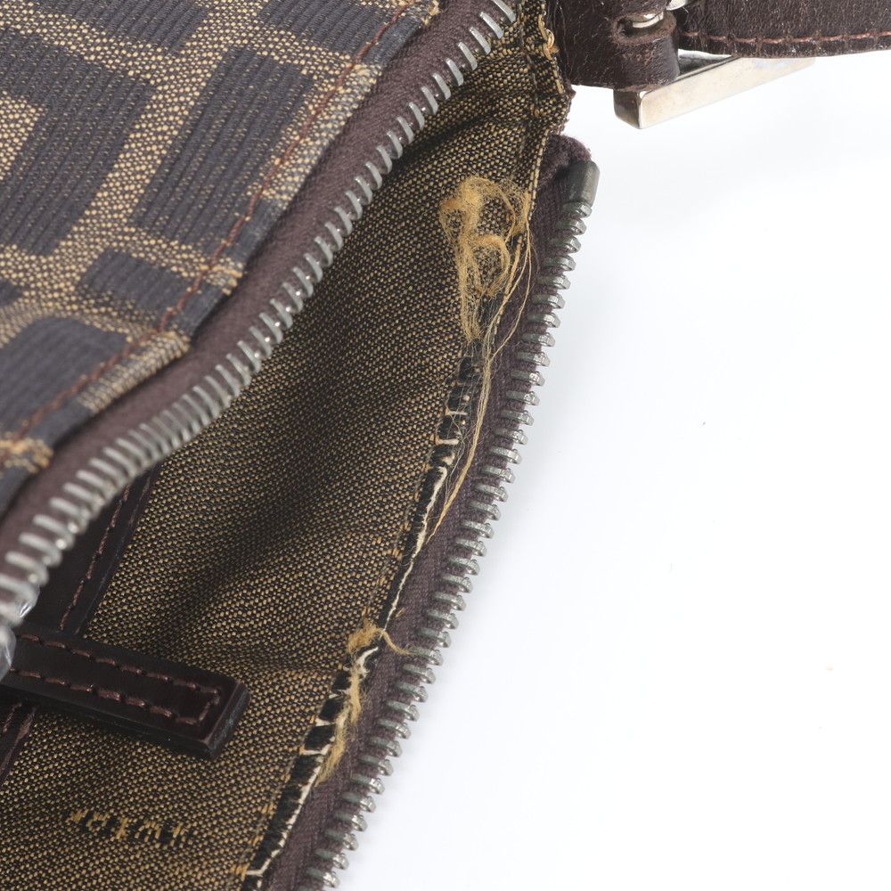 Fendi Zucca Leather Shoulder Bag Tote Hand Brown — view 8