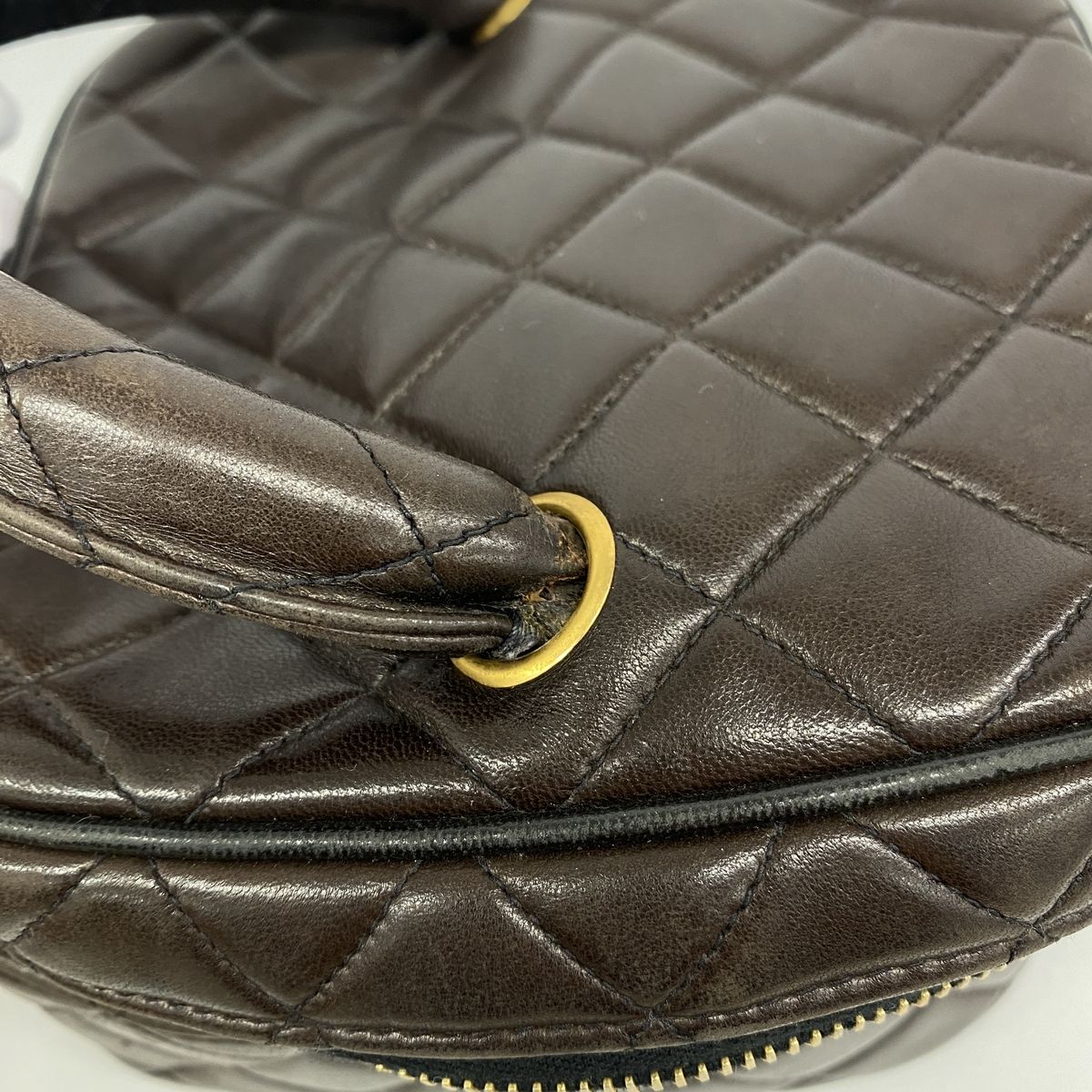 Chanel Vanity Bag Quilted Lambskin Black Gold — view 8