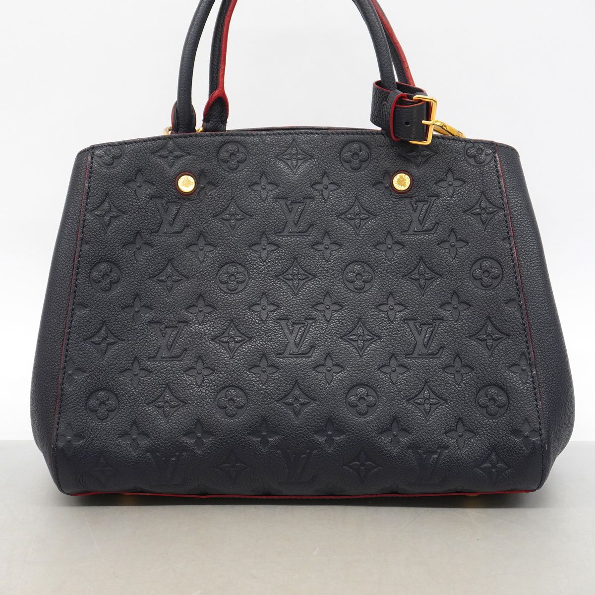 Louis Vuitton Handbag Monogram Empreinte Montaigne BB Marine Rouge 2-Way Bag — view 8