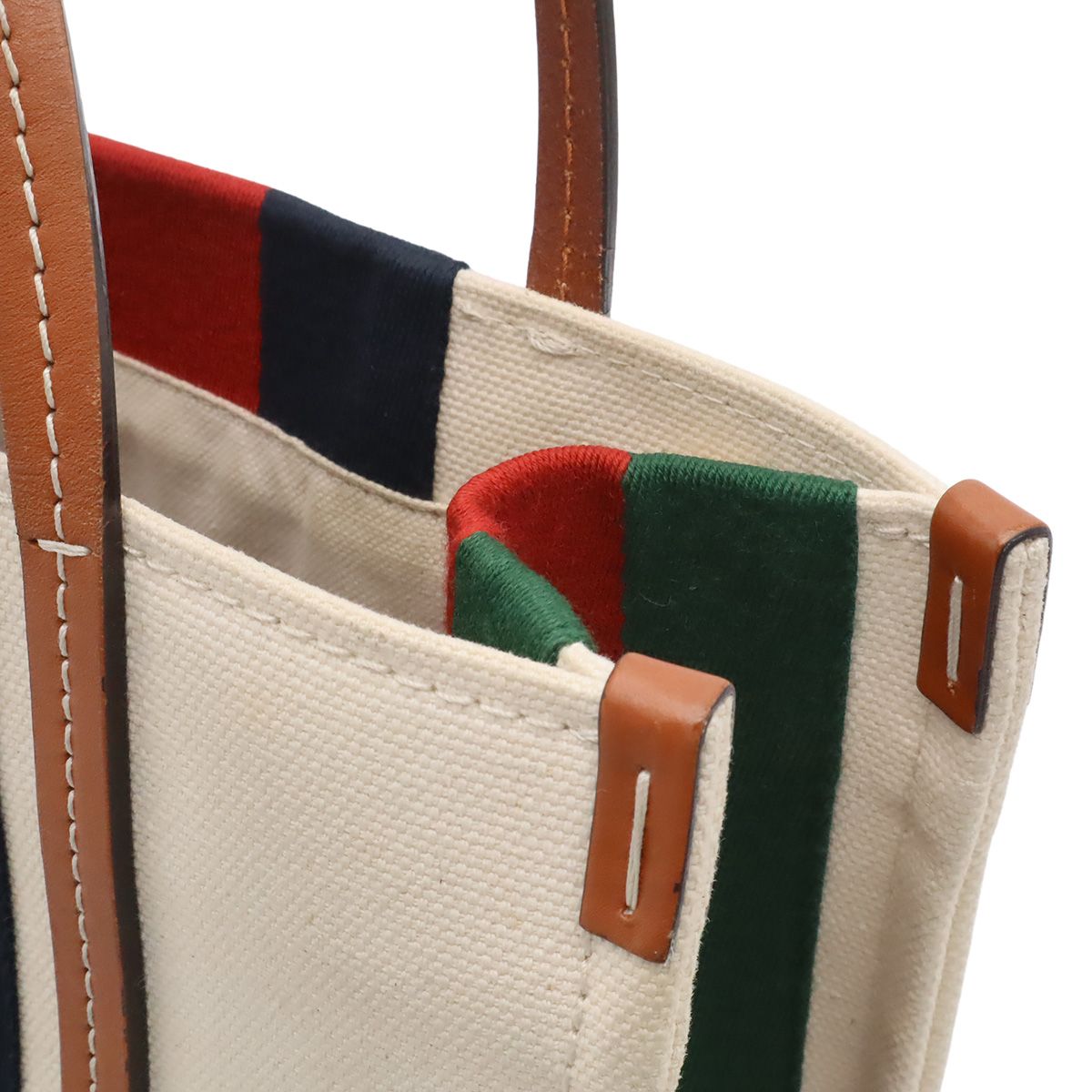 Gucci Interlocking G Web Stripe Tote 2-Way Shoulder Bag Crossbody Canvas — view 8