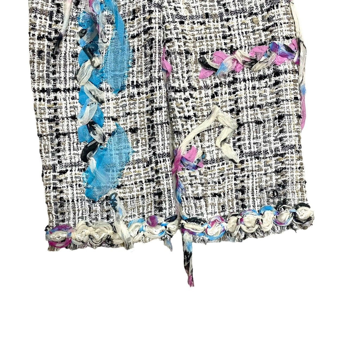 Chanel 07C Cruise Collection CC Logo Pattern Cotton Nylon Jacket White 40 — view 8