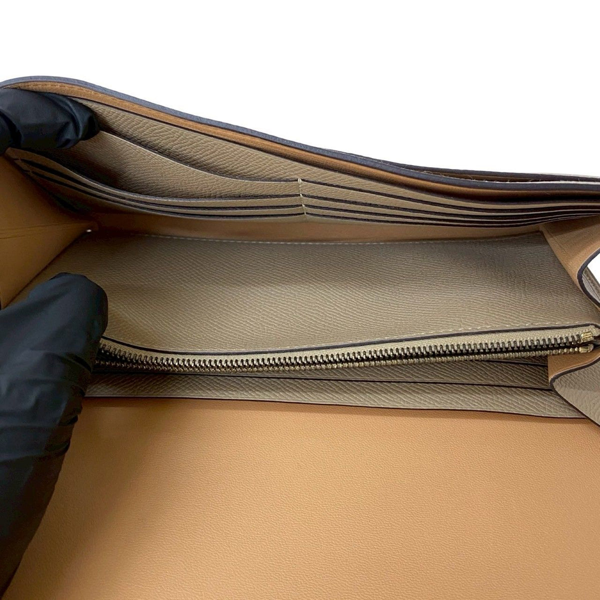 Hermes Constance Long Veau Epsom Wallet Billfold Beige — view 8