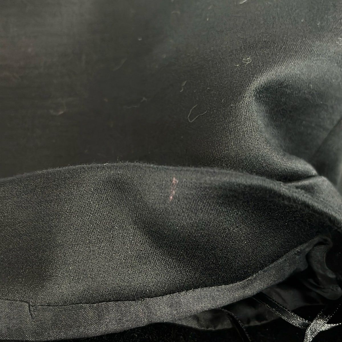 Chanel Pants M Black Cropped Half End Wide Anchor Button 40 — view 7