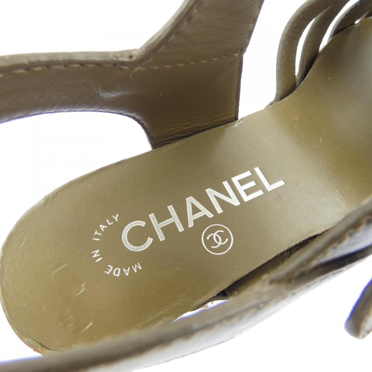 Chanel Sandals Khaki — view 6