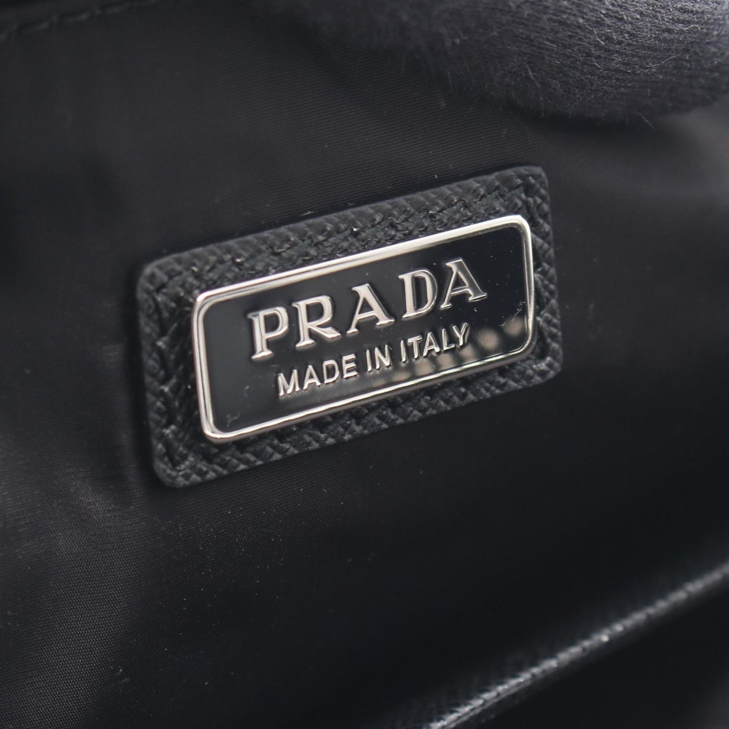 Prada Clutch Triangle Logo Nylon Leather — view 4