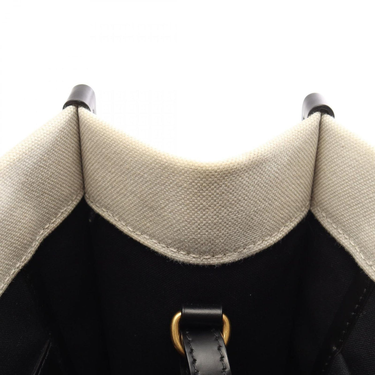 Balenciaga Tote S 2-Way Ivory Black Canvas Leather Small — view 8