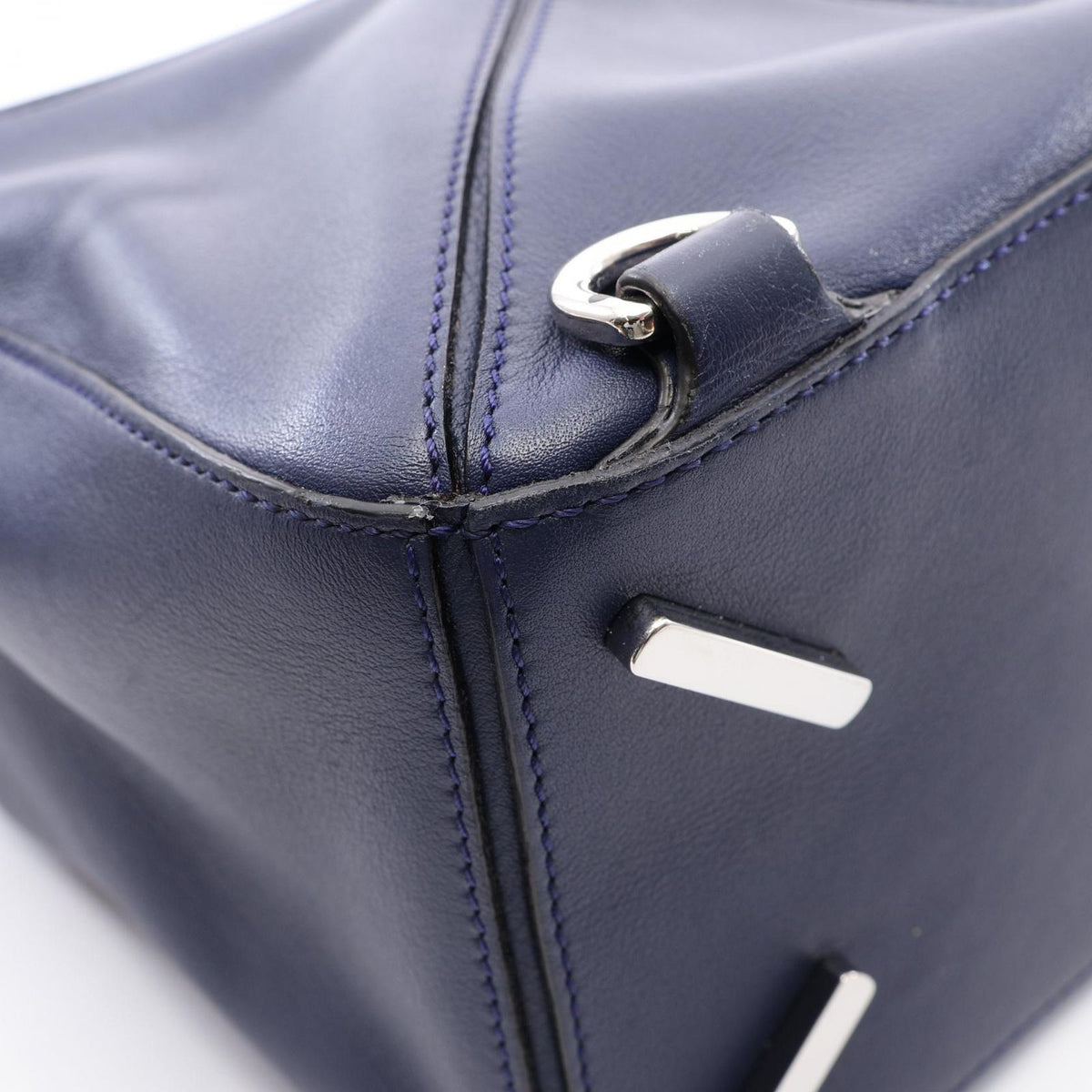 Loewe Handbag Puzzle Bag Medium 2-Way Navy White Leather — view 8