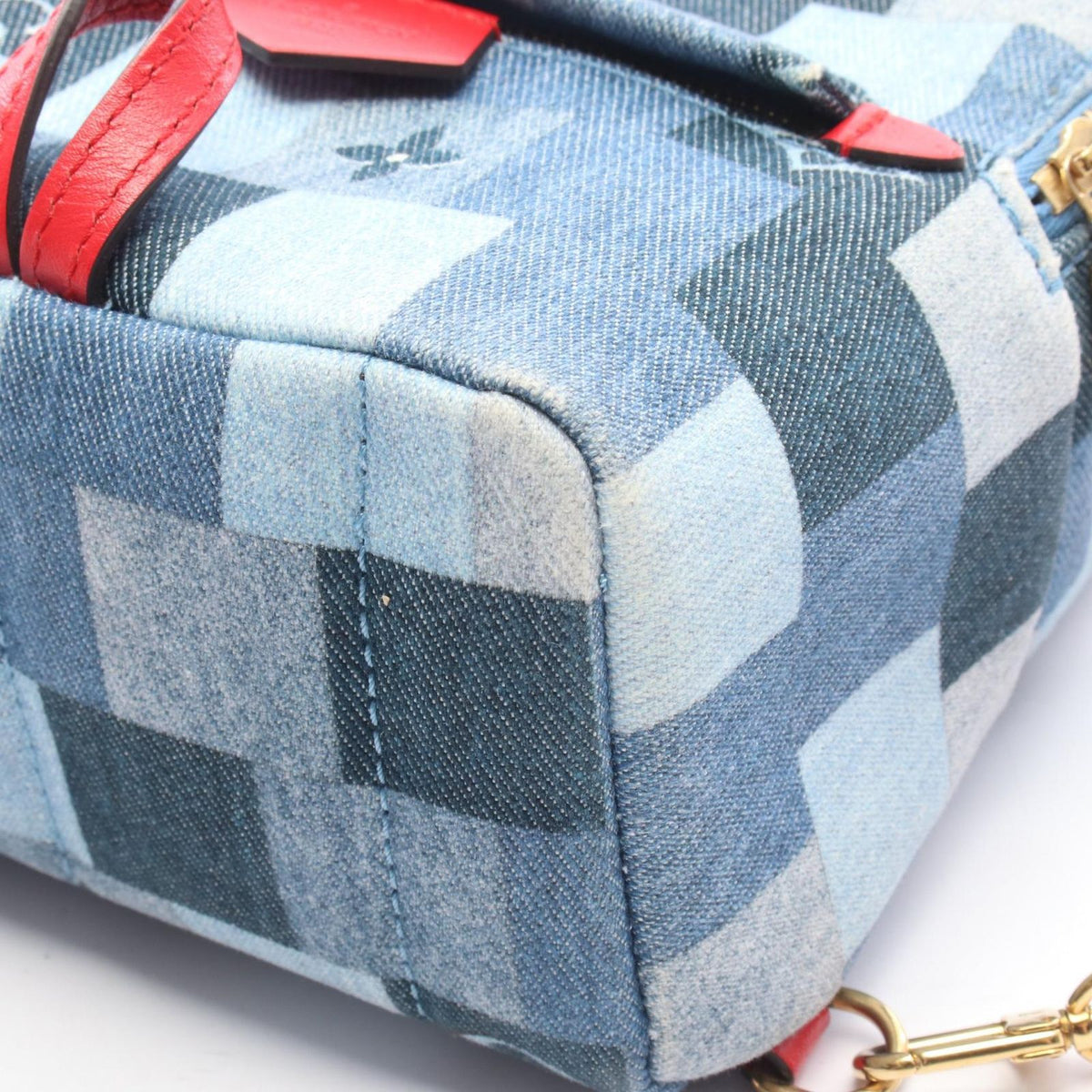 Louis Vuitton Backpack Palm Springs Mini Monogram Denim Canvas — view 8