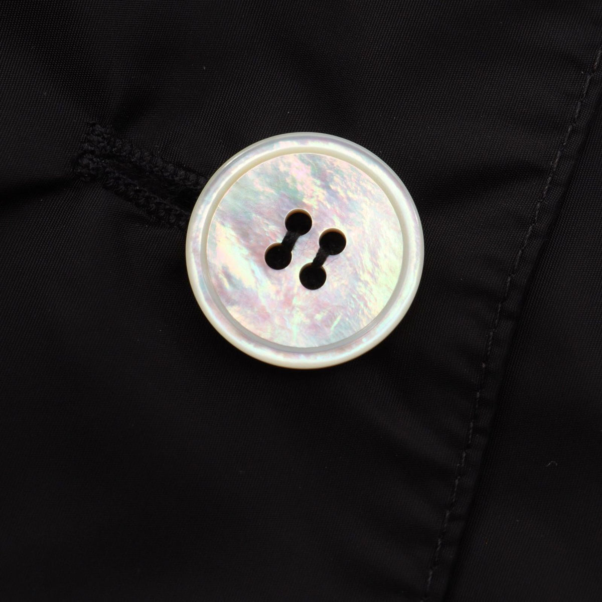 Prada Soutien Collar Coat Re-Nylon Black Nylon — view 8