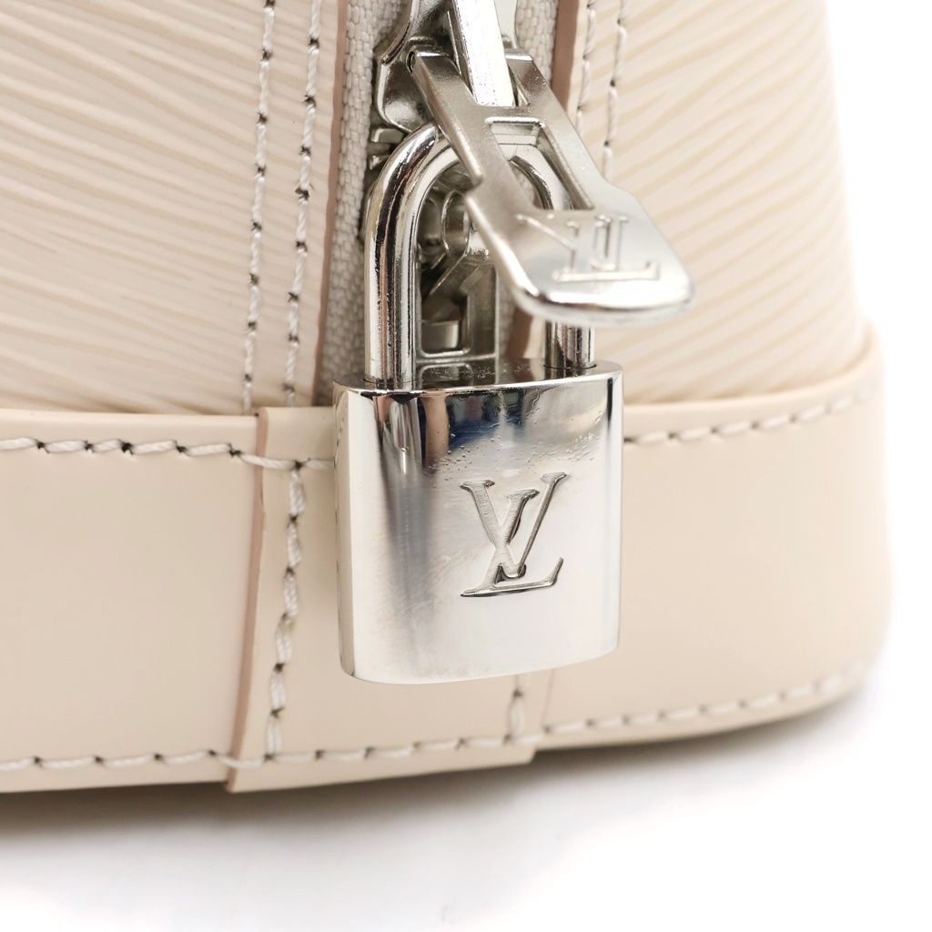 Louis Vuitton Epi Alma BB Leather Silver 2-Way Shoulder Bag Quartz White — view 8