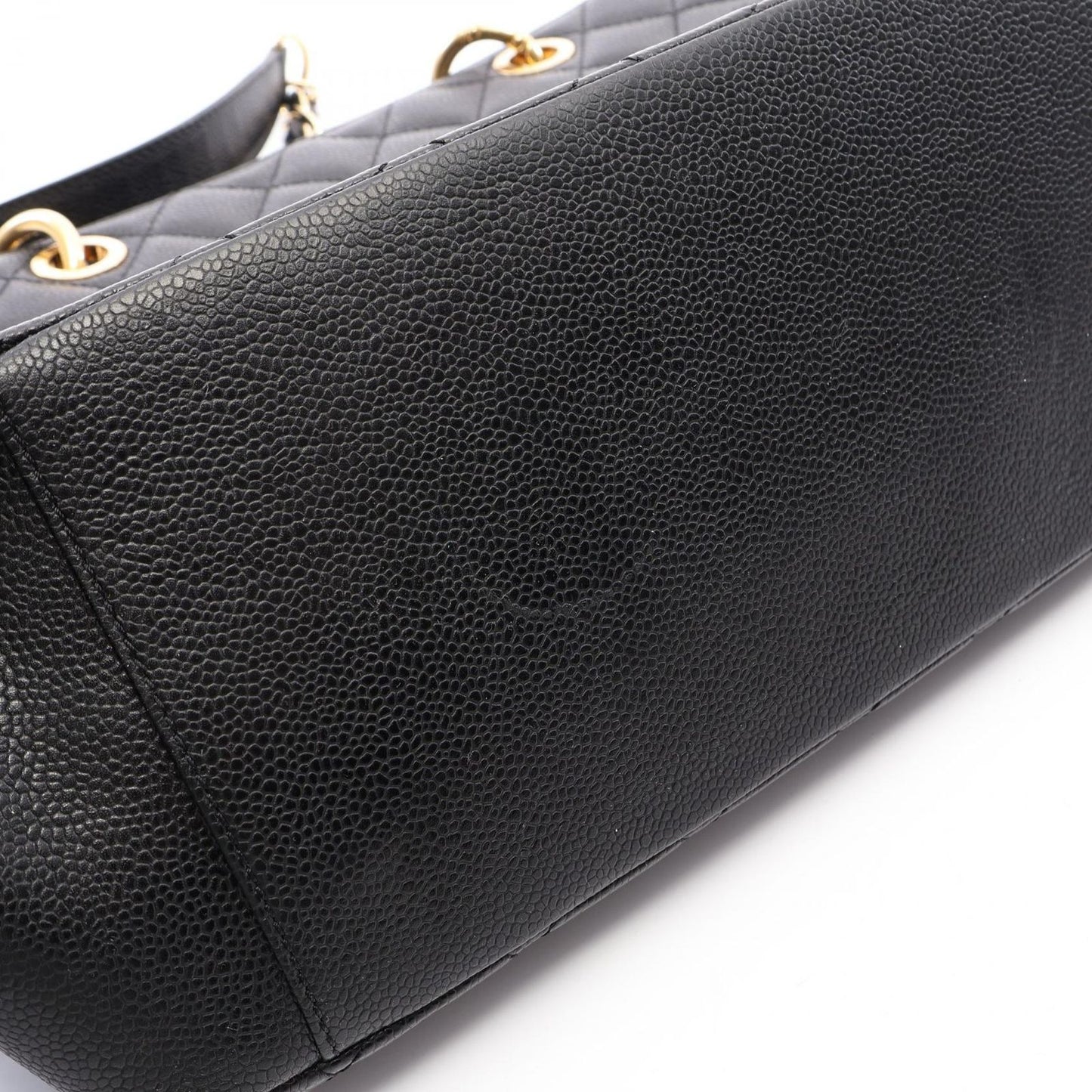 Chanel Tote Quilted Grand Shopping GST Black Caviar Leather Chain — view 8