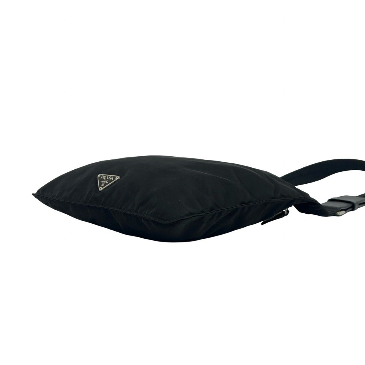 Prada Tessuto Pocono Nylon Leather Shoulder Bag Crossbody Black — view 8