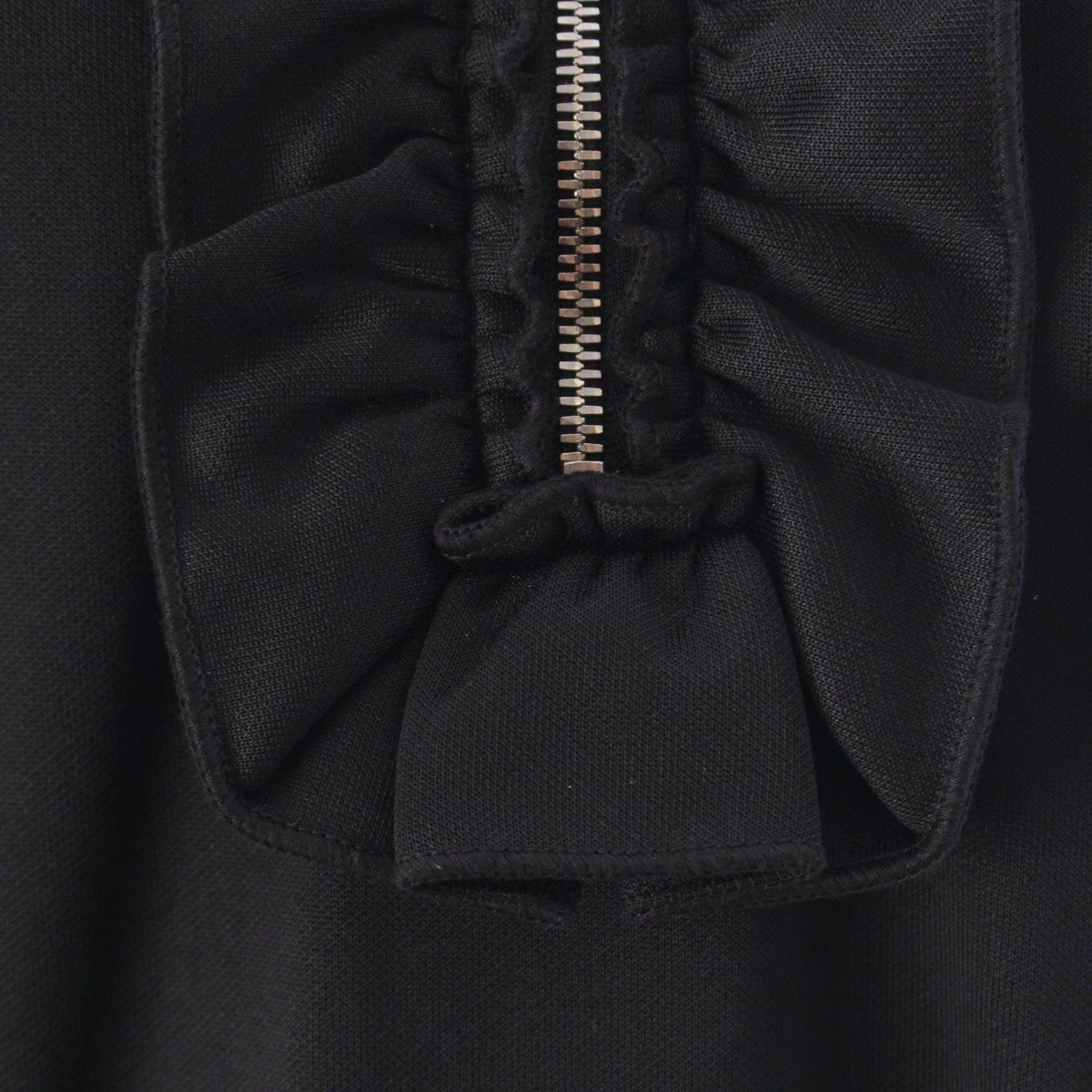 Gucci Nylon Cotton Sherry Line Logo Sleeve Hooded Dress Long Black Hoodie — view 8
