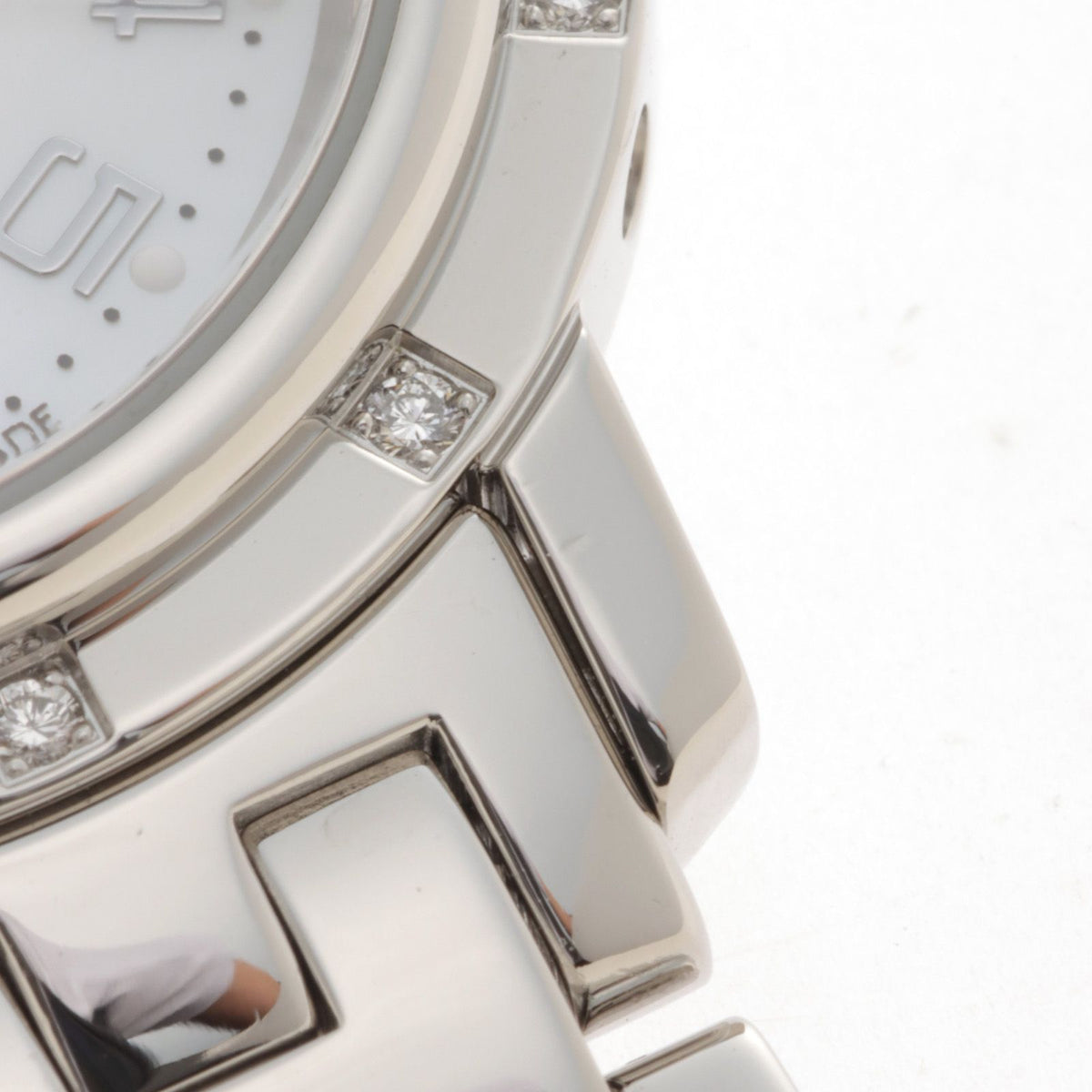 Hermes Clipper Nacre Watch Stainless Steel Shell — view 7
