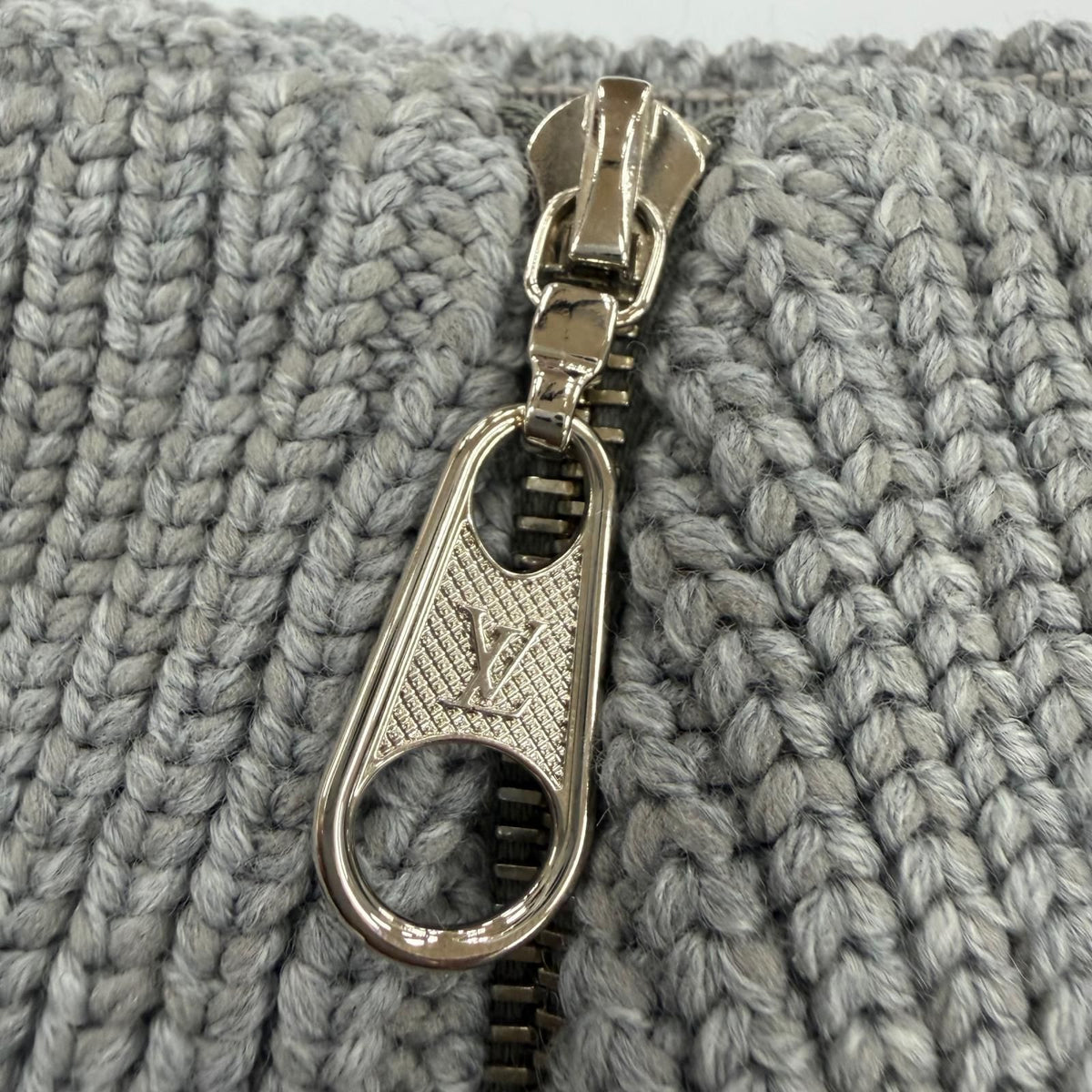 Louis Vuitton Wool LV Circle Logo Knit Mini Skirt Gray XS — view 8