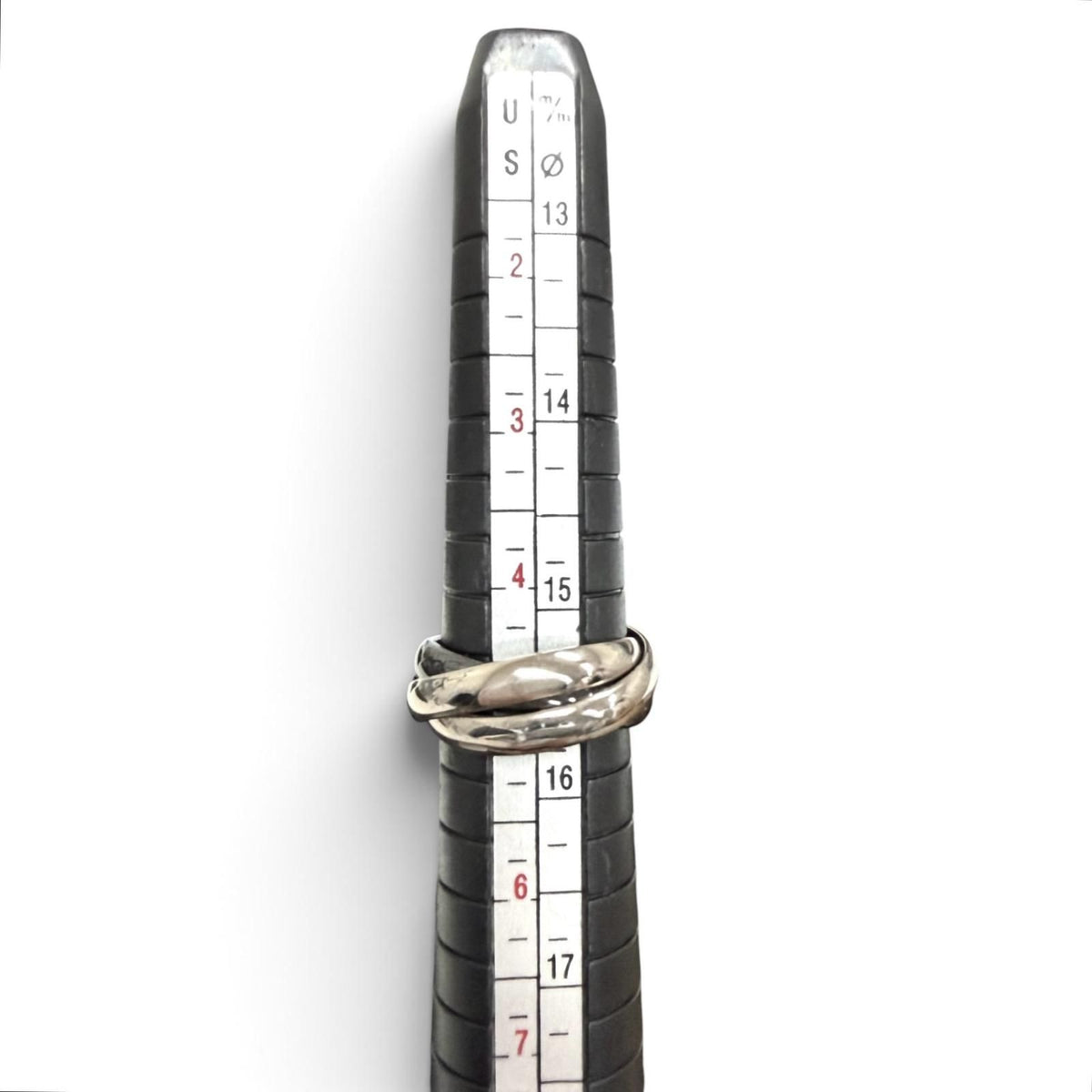 Cartier 750 Trinity Triple Ceramic Ring White Gold — view 8