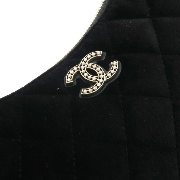 Chanel Quilted Velour Chain Shoulder Bag Years — view 8
