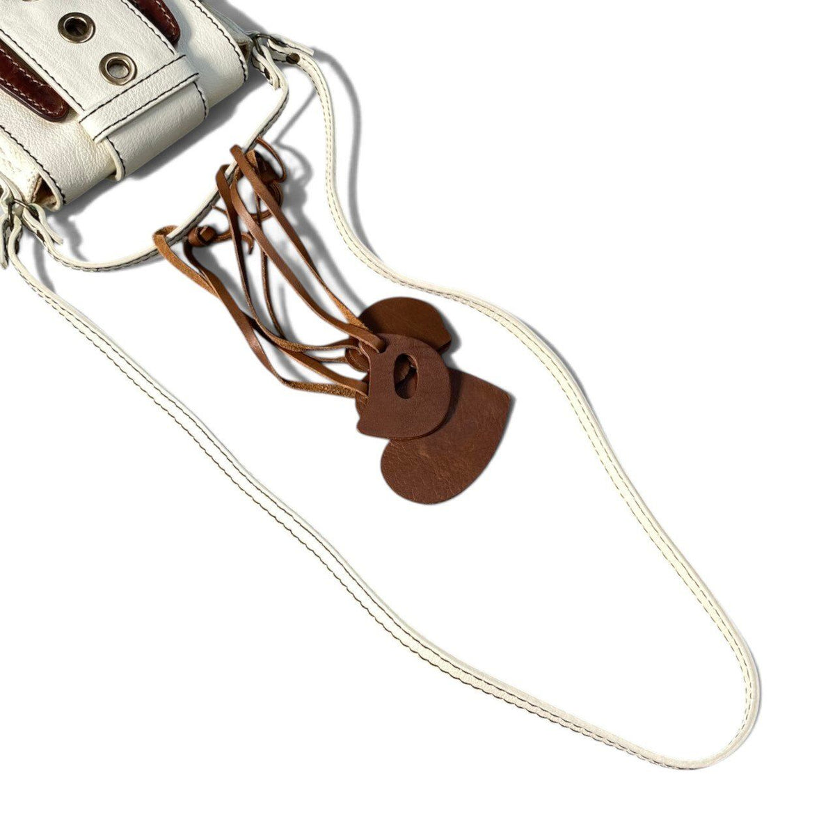 Dolce & Gabbana I7 Leather Buckle Shoulder Pouch Vintage Poach D&G White Charm — view 8